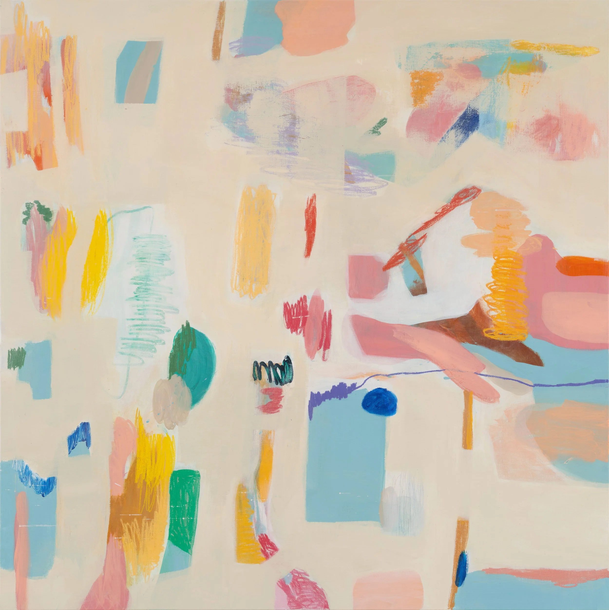 Kaleidoscopic Dream, 2024, Mixed Media on Canvas, 51 x 51 inches