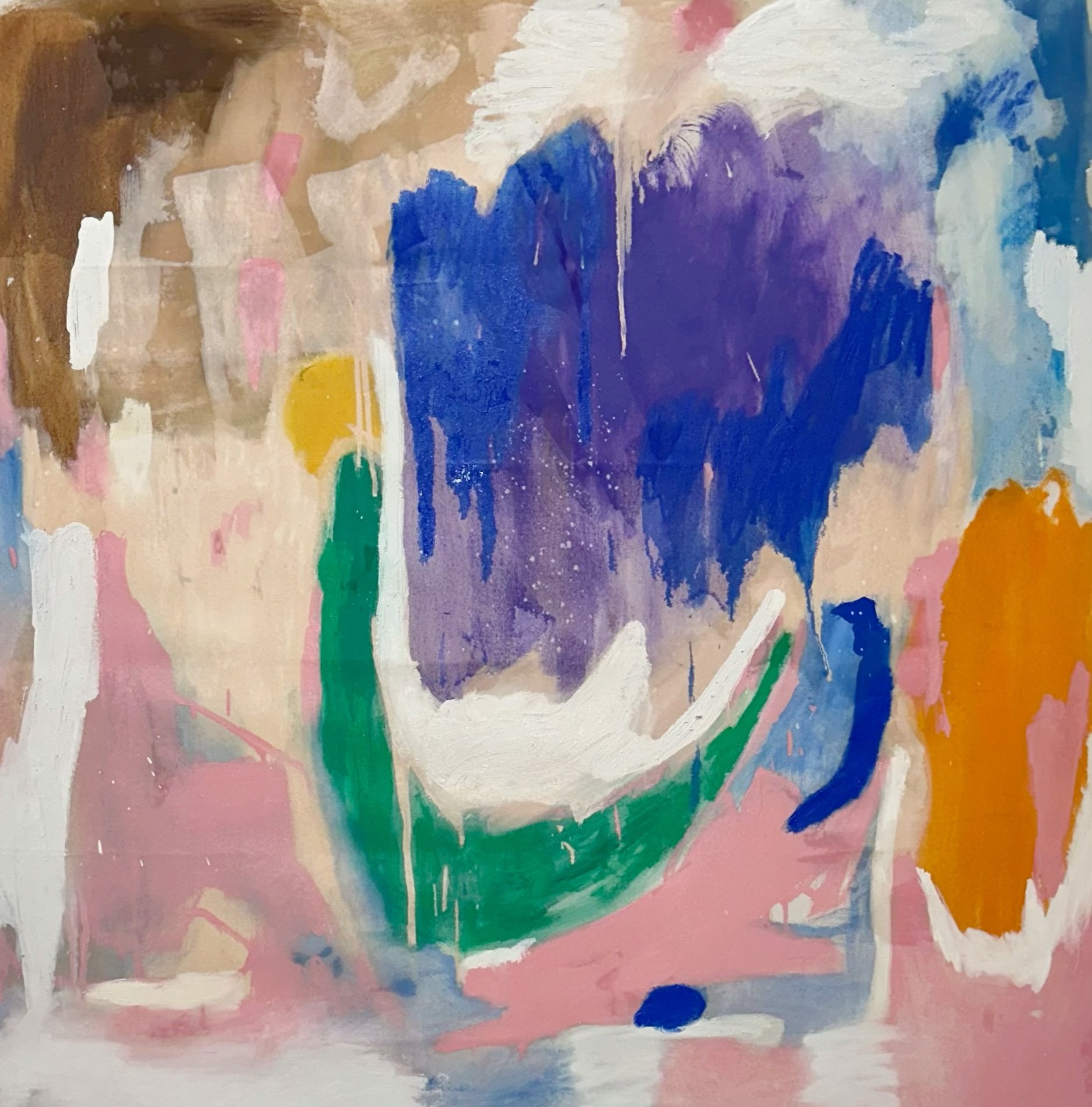 IN THE STILL OF, 2025 oil stick oil on canvas, 52 x 52 inches