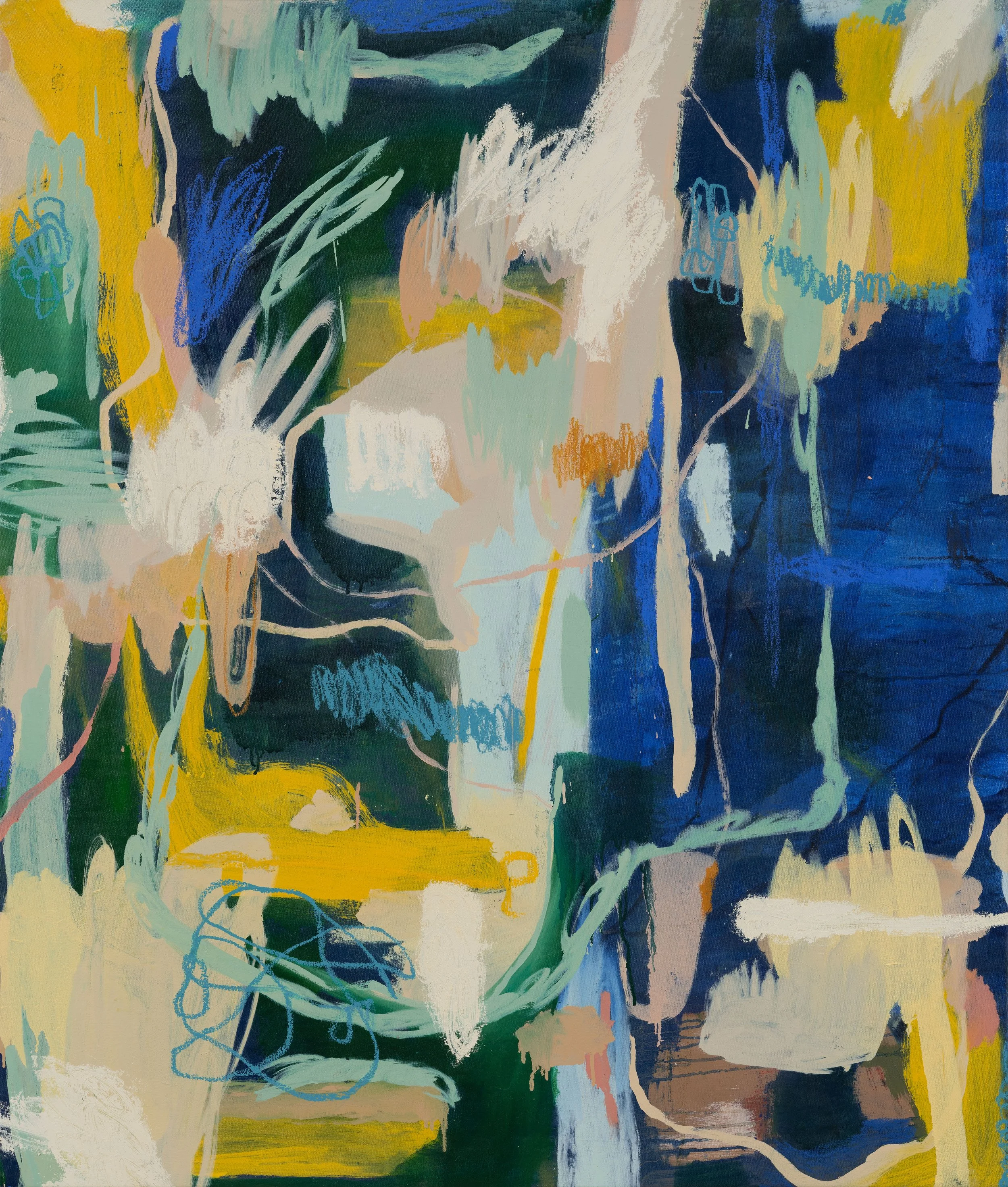 Mindscape 09, 2024,Oil and Oil Stick on Canvas, 52 x 44 inches