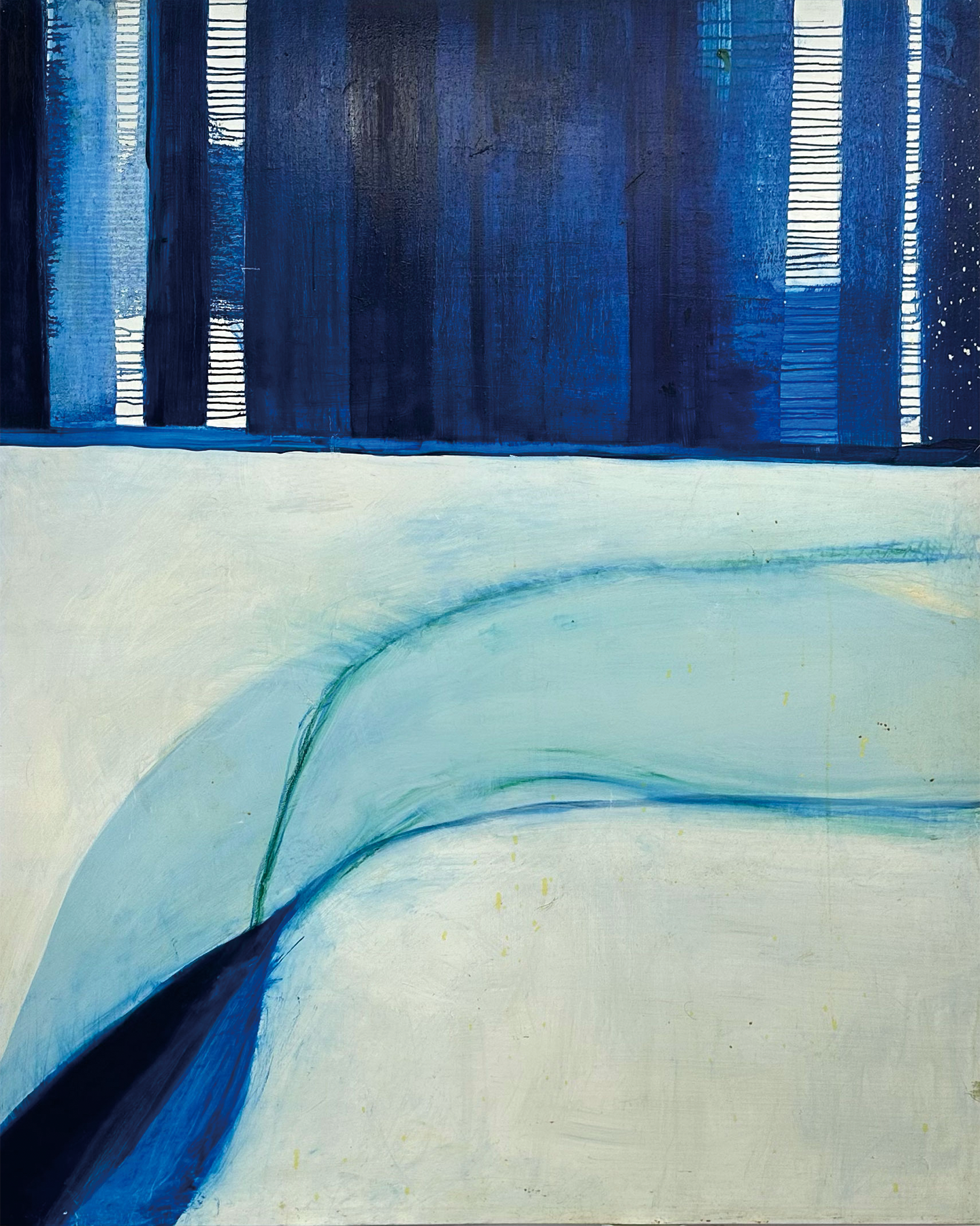 Biei, 2019. Oil and oil stick on canvas, 60 x 48 x 1.5 inches