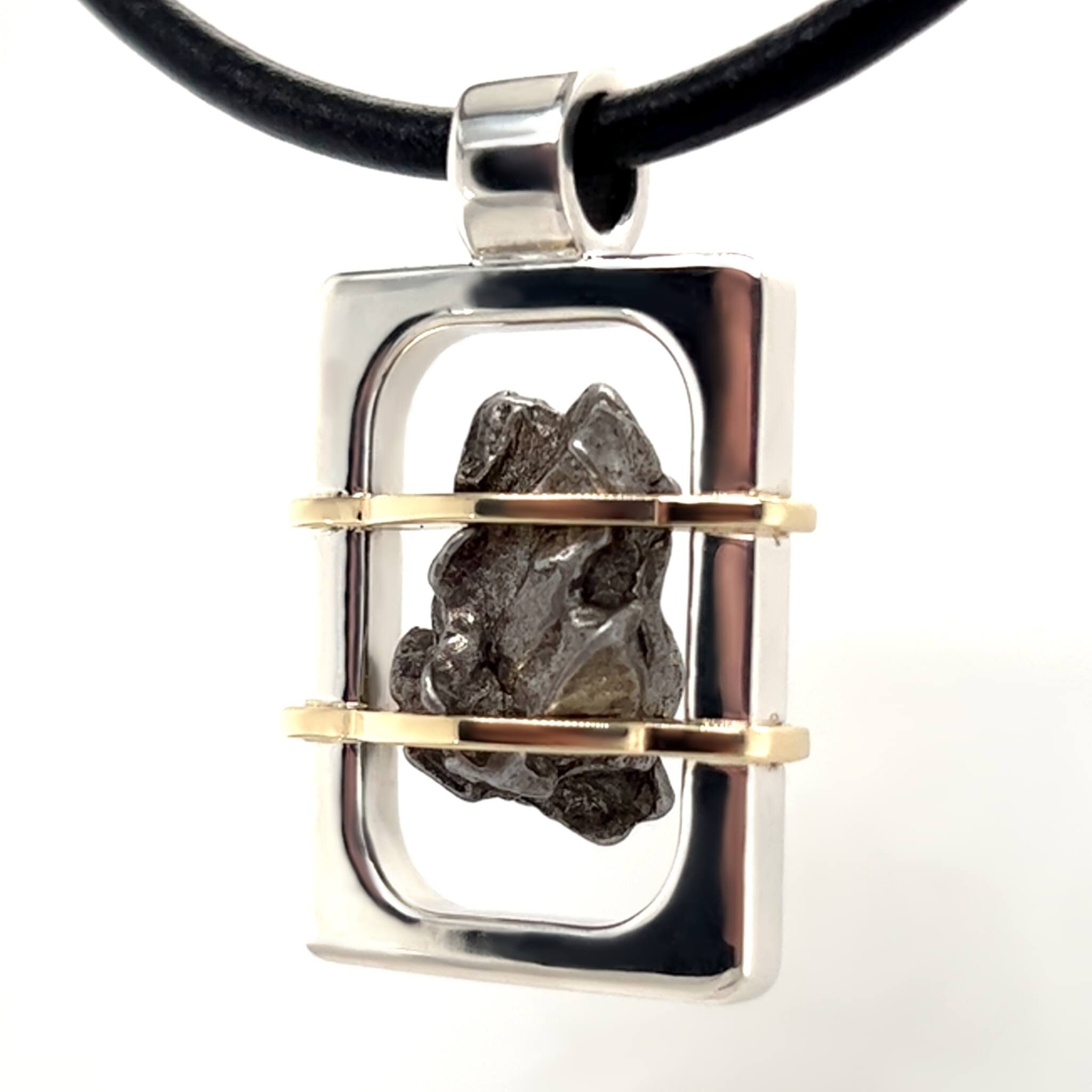 I was hanging out with my best friend and his son a while back. His son showed me this cool little meteorite he bought at a gem show that was wire wrapped.  He thought it was so cool that it came from space, and he wore it daily. Unfortunately, the w