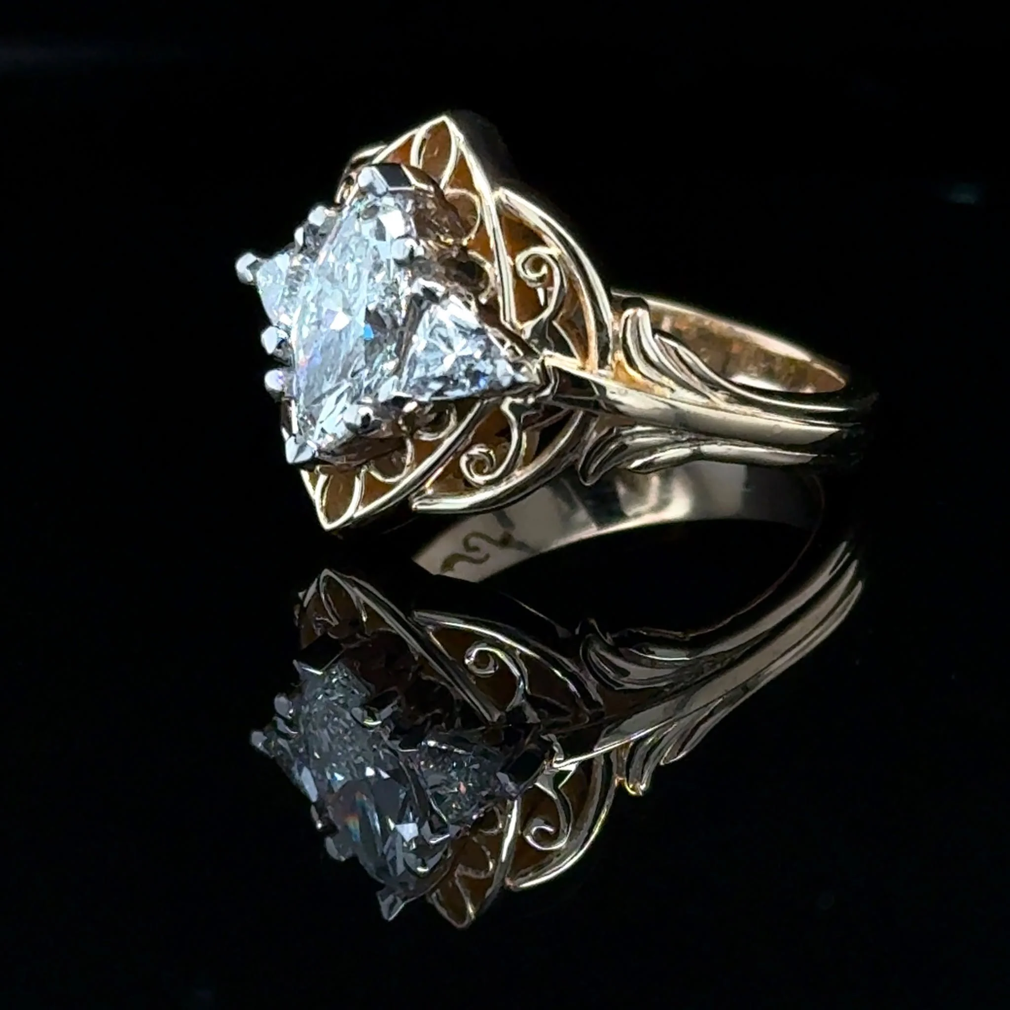 Huge thank you to this amazing customer for trusting me with this project.

She originally came in hoping to modify an existing ring, but it quickly became clear it wasn&rsquo;t going to be practical to get it where she wanted. So&mdash;we went back 