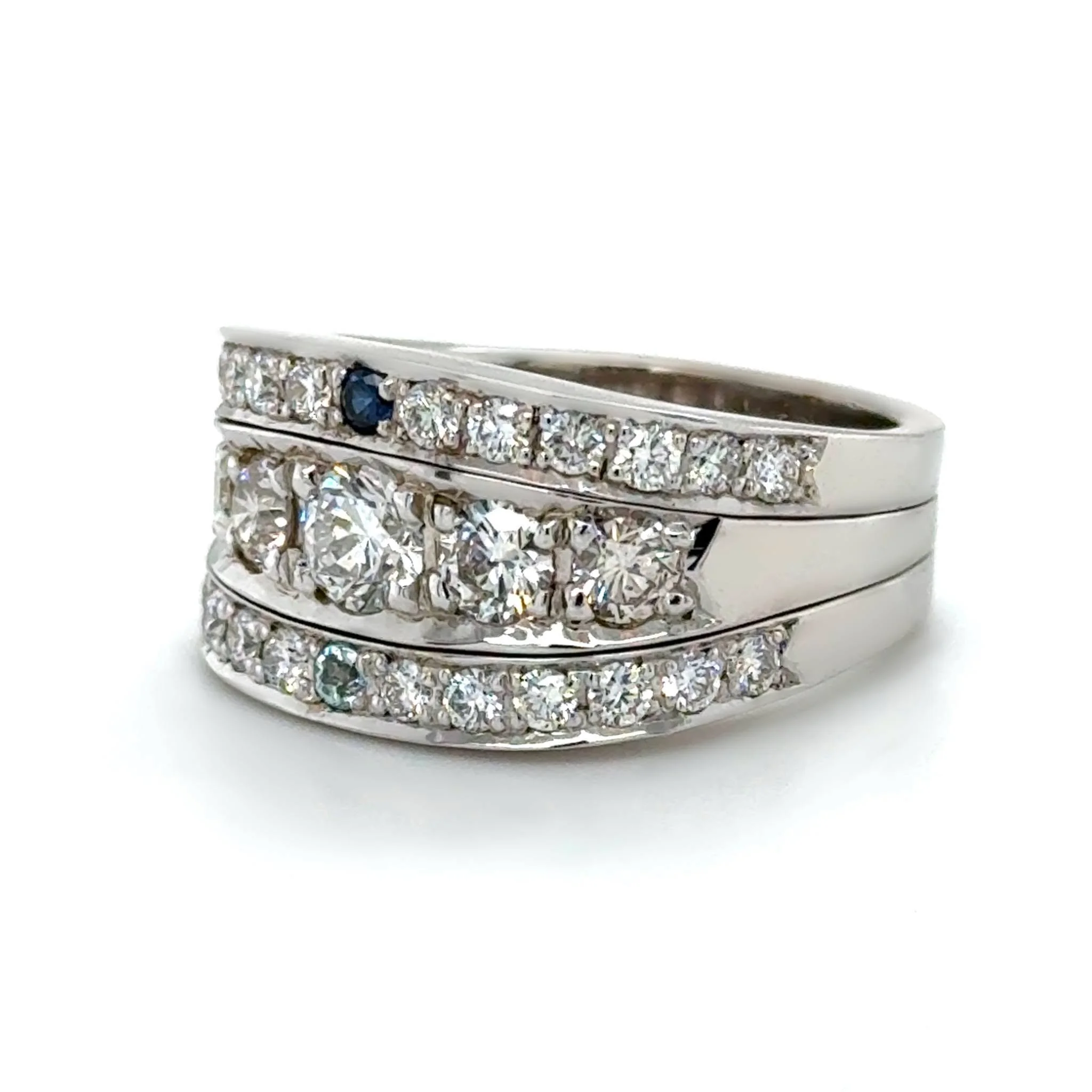 This customer came in with some issues with her ring, and we had to decide whether to repair it or go for a full remake. Since we&rsquo;d already explored design ideas in the past, we decided to redo her ring using her original stones. The goal was a