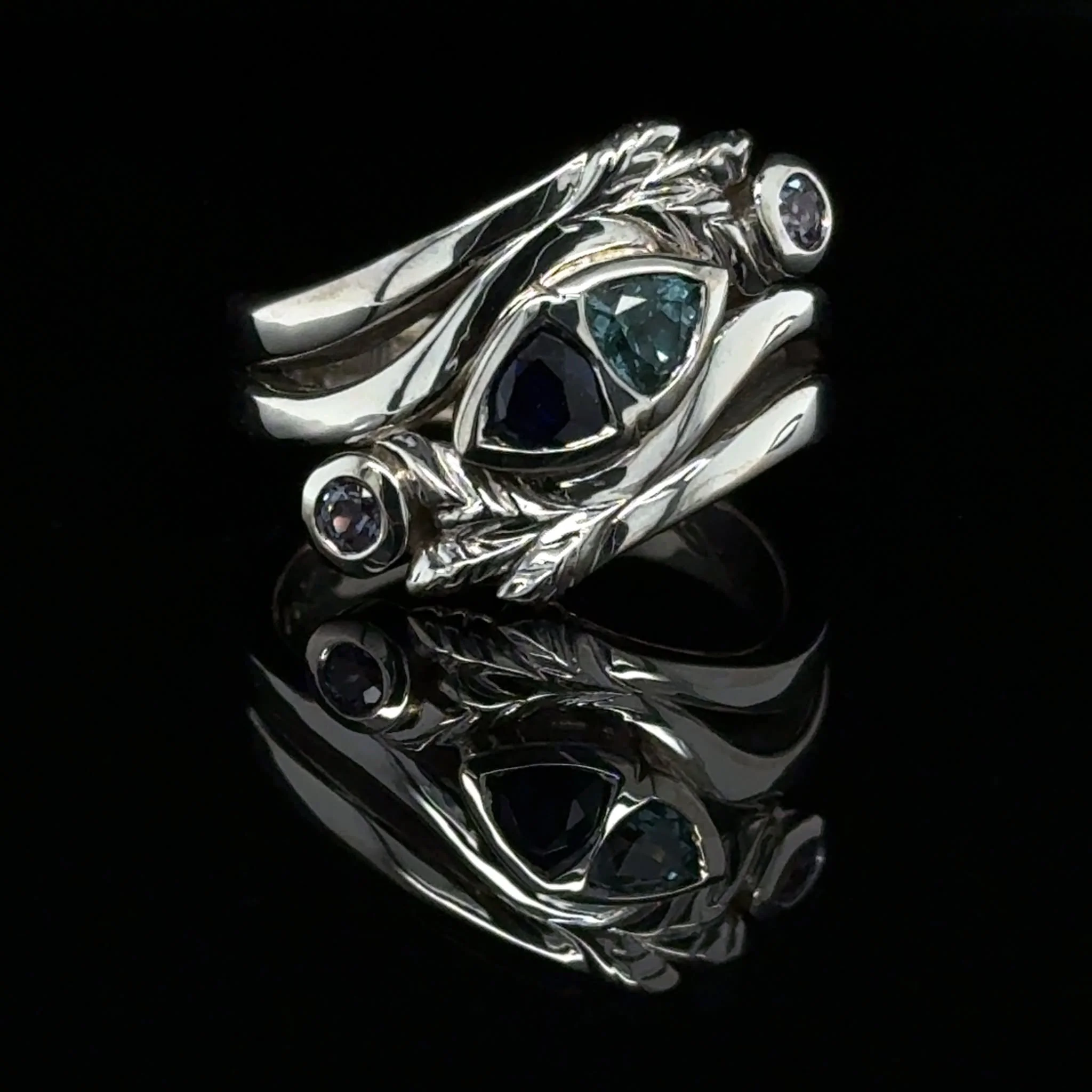 I usually prefer to have the person wearing the ring involved in the design process but this husband had a great eye and clearly knew his wife's style inside and out.  I got confirmation that the ring was a hit, fit perfectly. High five's all round!
