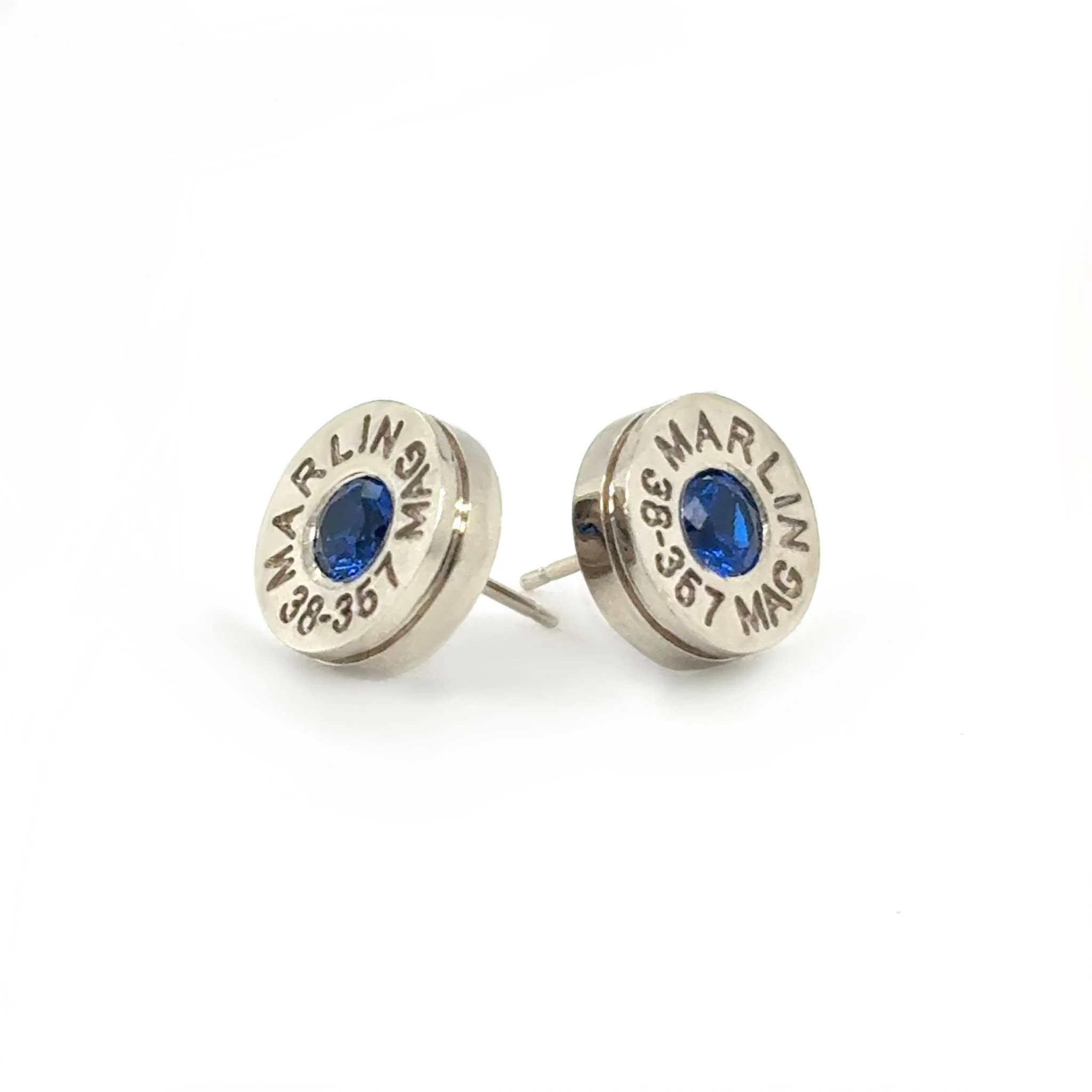 These custom earrings were designed to mimic the back of a bullet, inspired by a customer who&rsquo;s been a competitive shooter for years and has no shortage of adventurous stories to tell.
Basically Annie Oakley...but cooler. 😉
