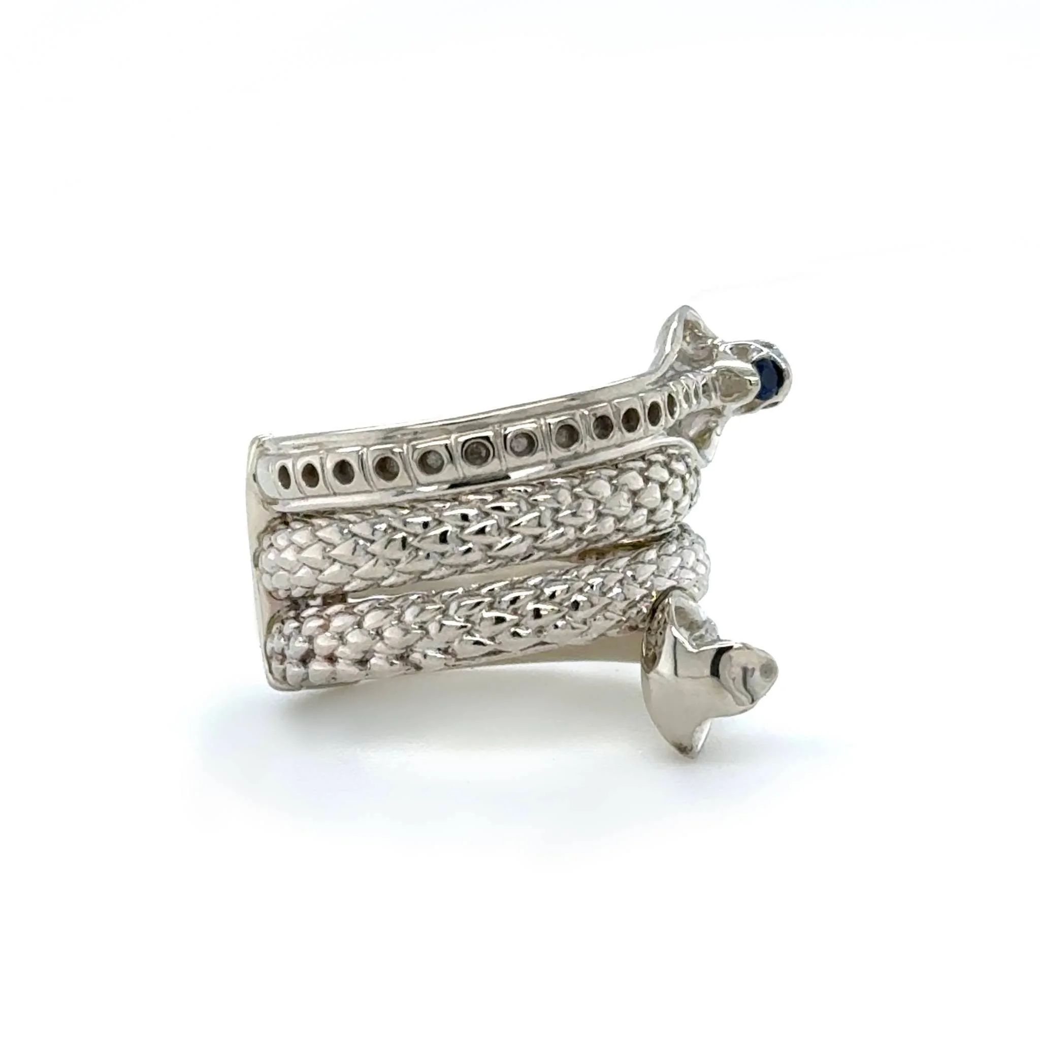 One of many unforgettable creations for a truly special longtime customer. Her beauty, grace, and Cleopatra-like glamour made every piece look incredible. 🐍💜

This double cobra ring in white gold, with purple sapphires and lab alexandrite accents i