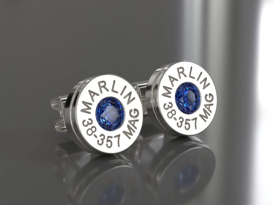 Esther Bennett - Bullet Earring flush Sapphire MARLIN MAG stud V1 1.jpg