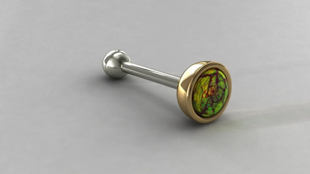 Jared Clark - Ammolite tongue ring.jpg