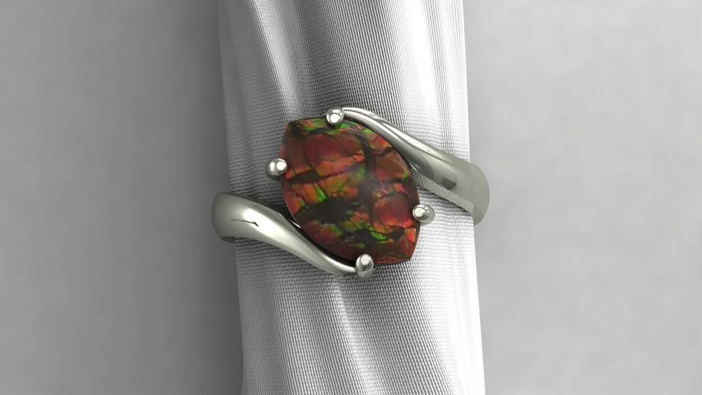 Norma Boissen - Ladies marquis ammolite ring V1 1.jpg