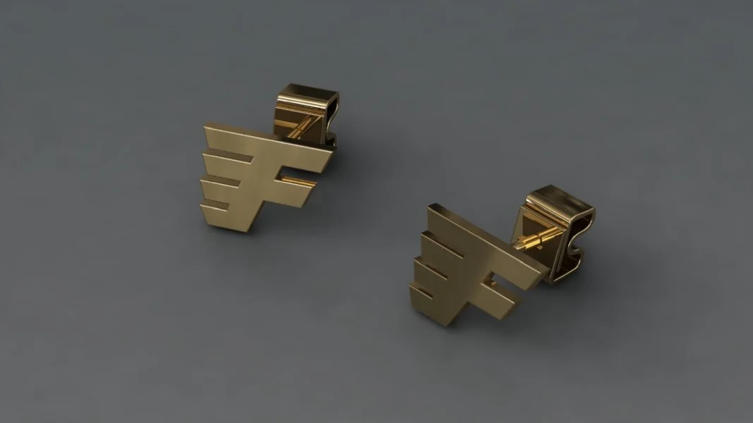 Val Schamber - Foremost Flyers Hockey logo earrings 1.jpg