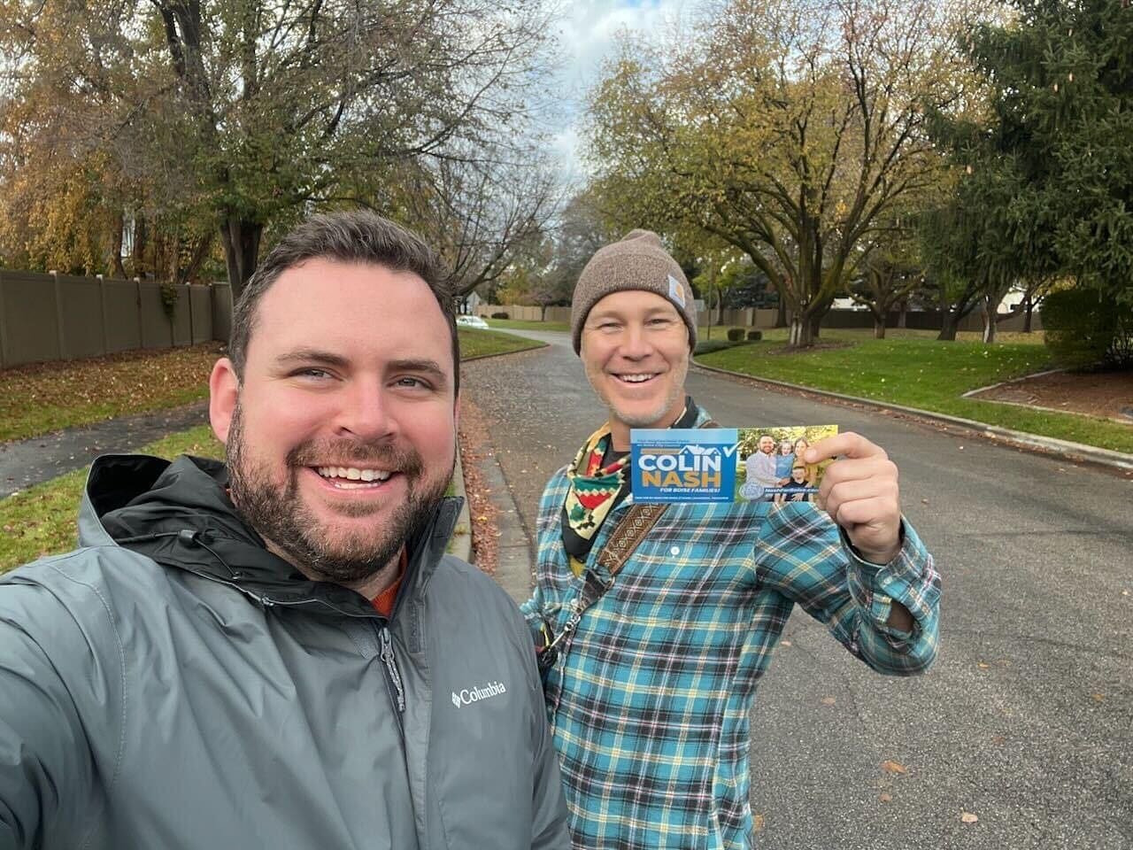 Thank you to Council President @jimmyforboise for joining me out in Boise City Council District 2 for some Get Out the Vote knocking today.

Election Day is just two days away, and my race could come down to just a handful of votes. I'm digging deep 