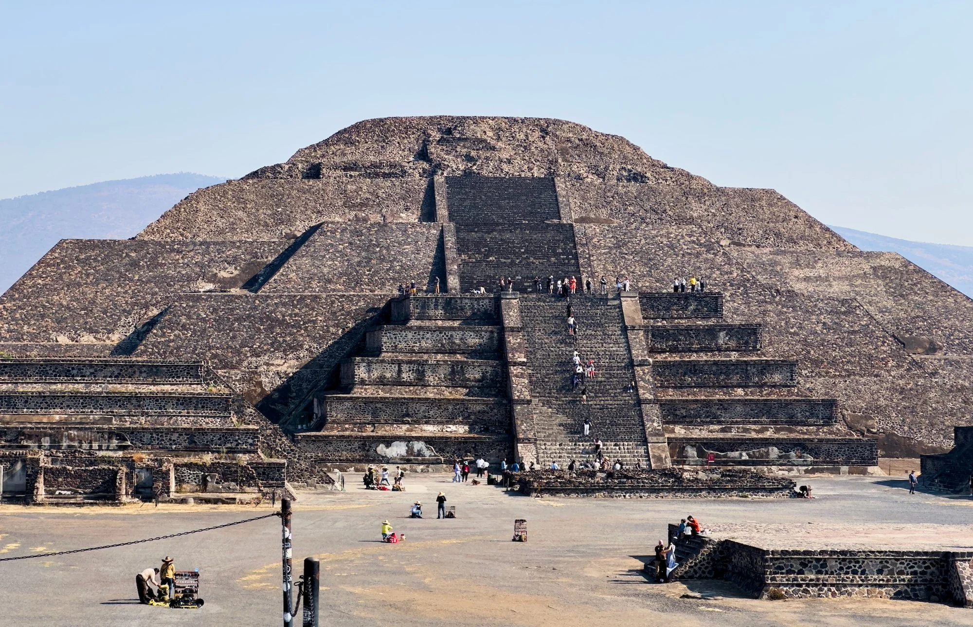 Teotihuacán: The Pyramid of the Moon, the smaller of two pyramids located here.