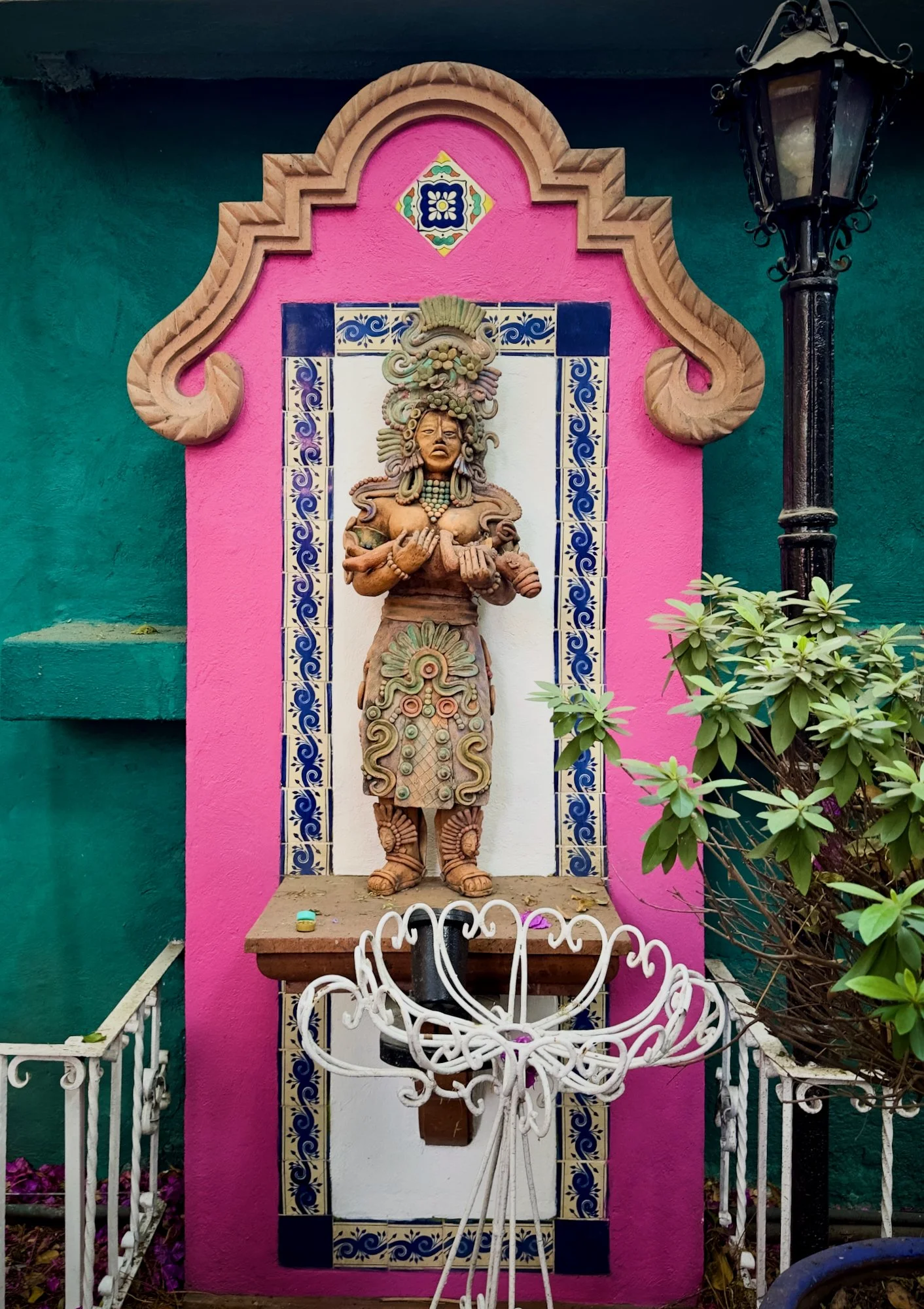Coyoacán:  A detail in a courtyard.