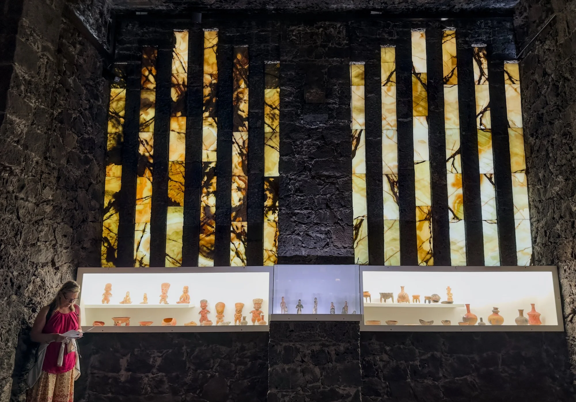 Anahuacalli Museum: This museum was built on the "farm" of Diego Rivera. He had collected over 60,000 pre-Columbian  artifacts and built this museum to share them with the public. There are only about 2000 pieces on display at any one time. The whole