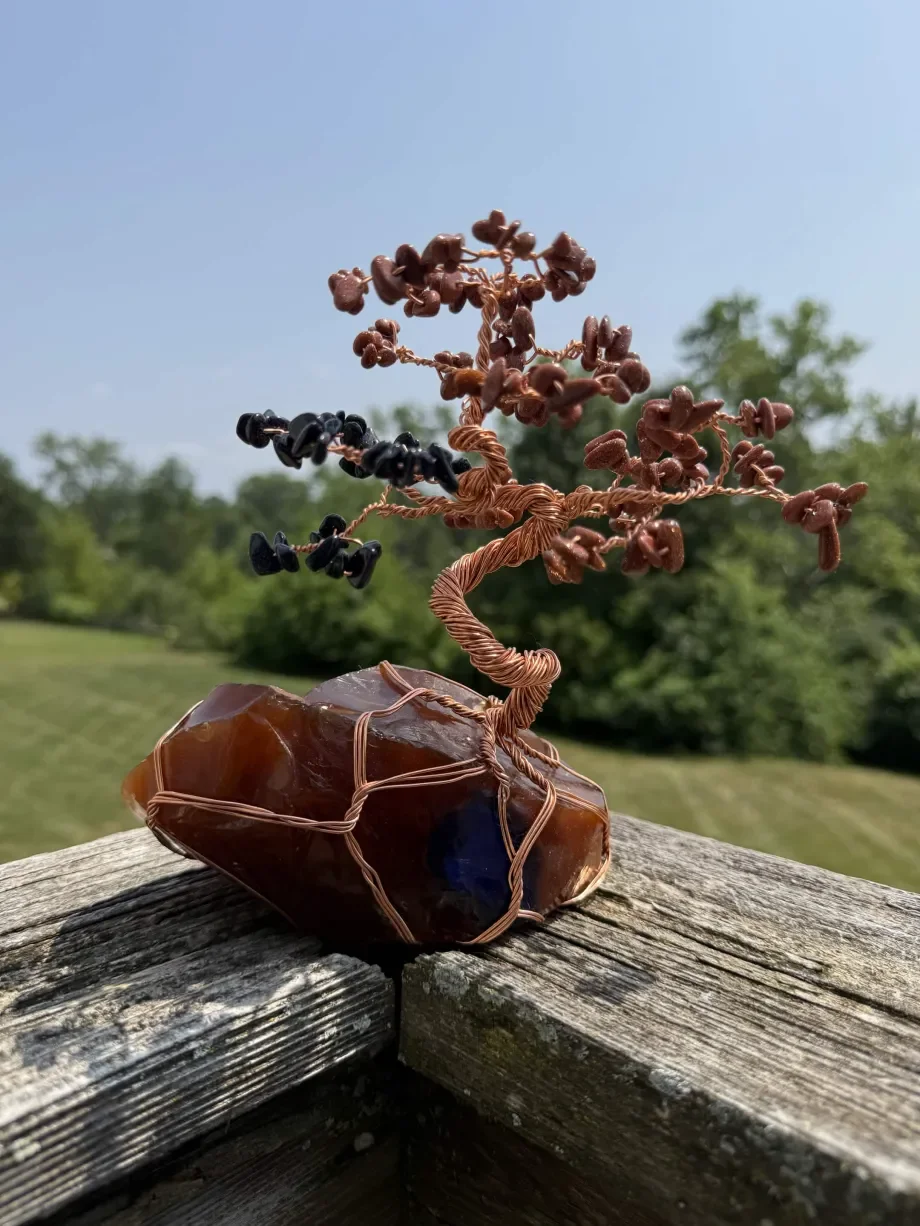 Spirit Trees - Chocolate Glass - 2Color - (Goldstone, Blue Goldstone)
