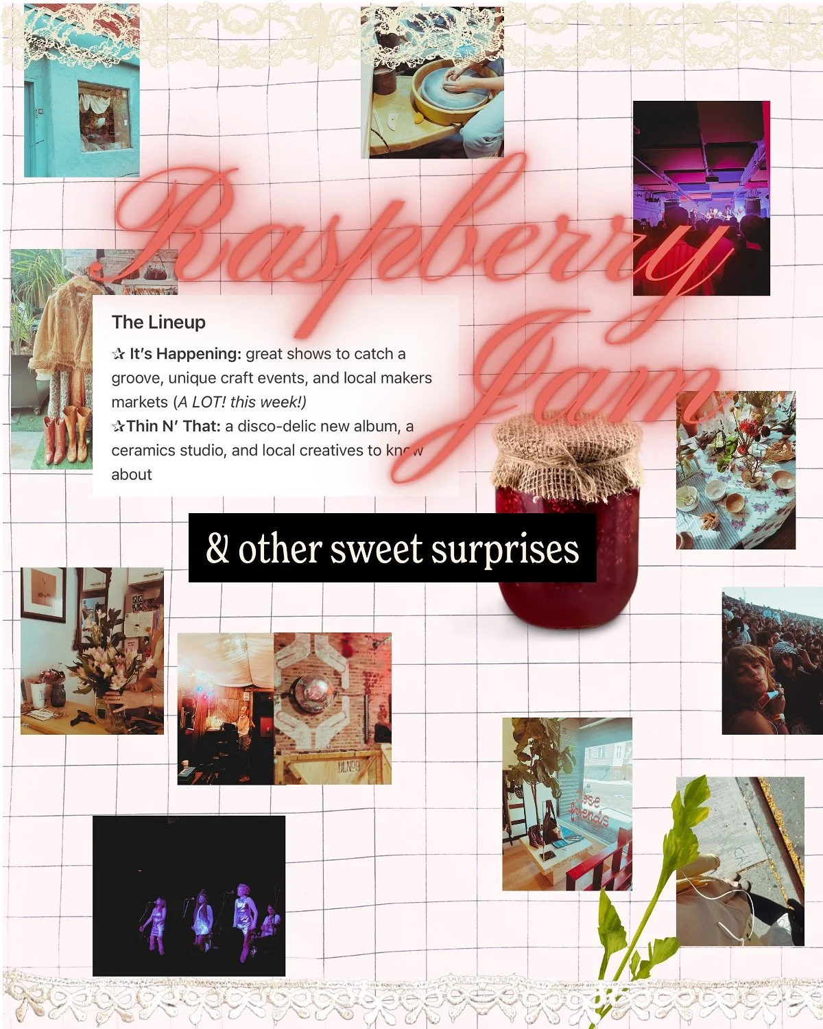 ✨🌀a little peek into just some of the creatives, projects, and events shared in last week&rsquo;s newsletter🌀✨
next one goes out Friday subscribe to join us for more good stuff 🗞️