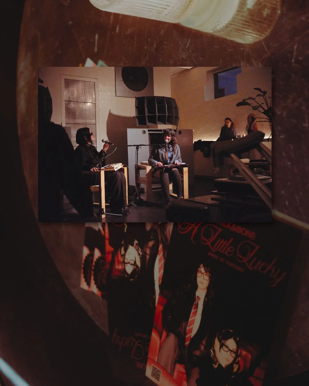 12.4 💿: shots from @milknbone &lsquo;s listening party at @publicrecordsnyc debuting their new EP with @chromeo , A Little Lucky 
🔥read the event coverage &amp; photo essay live on warmlyzine.com &amp; listen to A Little Lucky where you get your mu