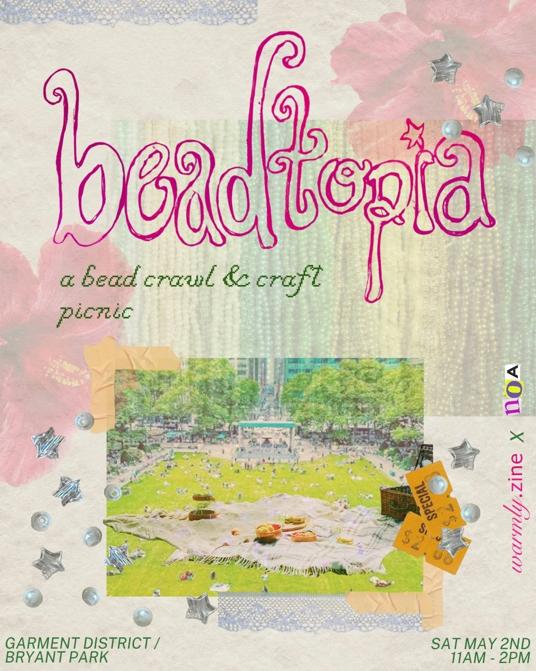 It&rsquo;s time for our craft ideas to make it off of the Pinterest board!
🌸🧺🧿🪡✨
Sat, May 2nd at 11 am: 
meet us in the garment district where we&rsquo;ll start with coffee, hit the streets on our curated bead crawl to peruse buttons and beads, r