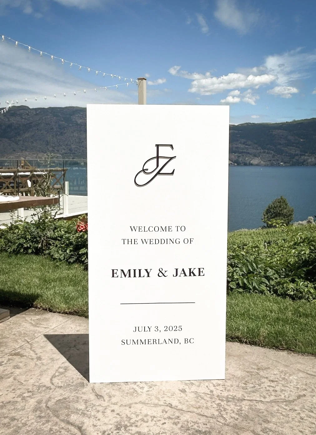 Modern Rectangle Welcome Sign