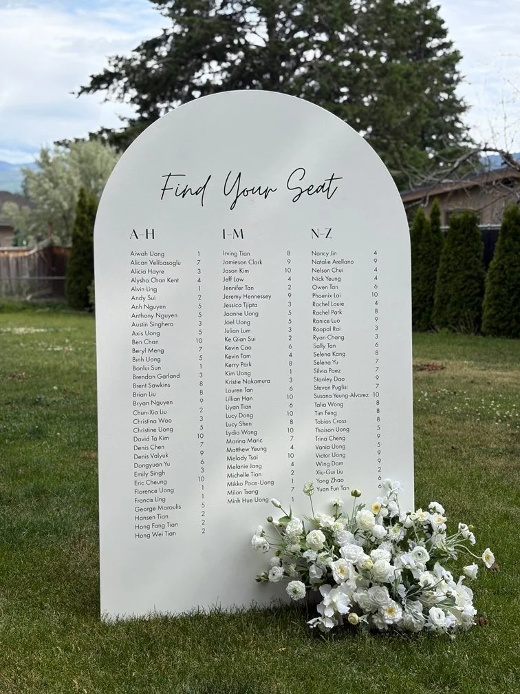 Arched Seating Chart