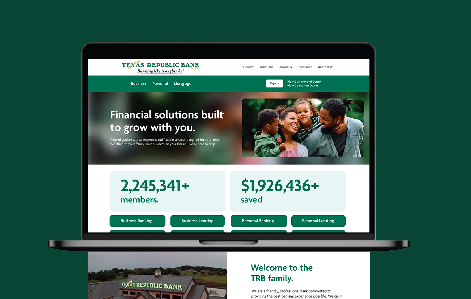 Texas Republic Bank Website
