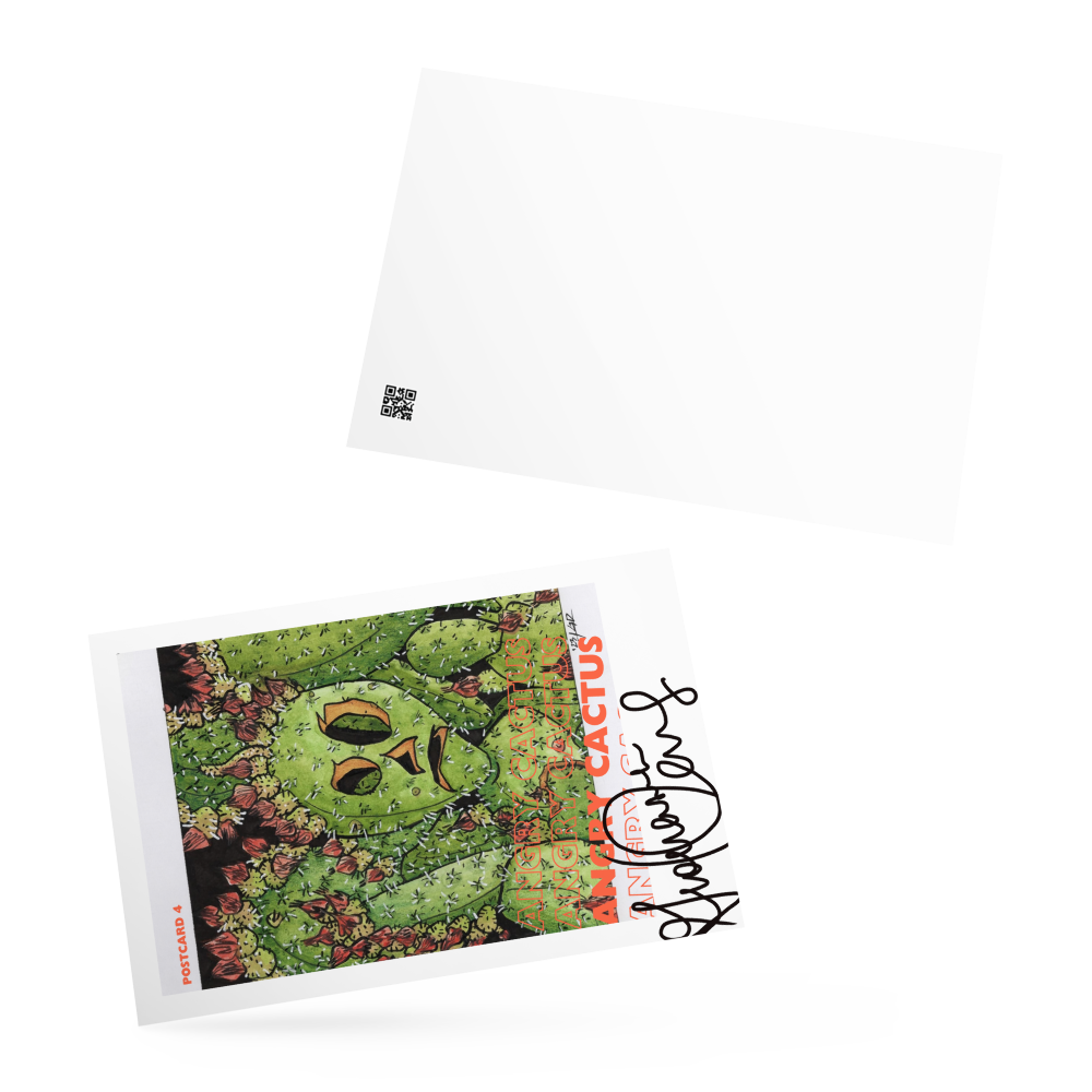 "Angry Cactus" Standard Postcard
