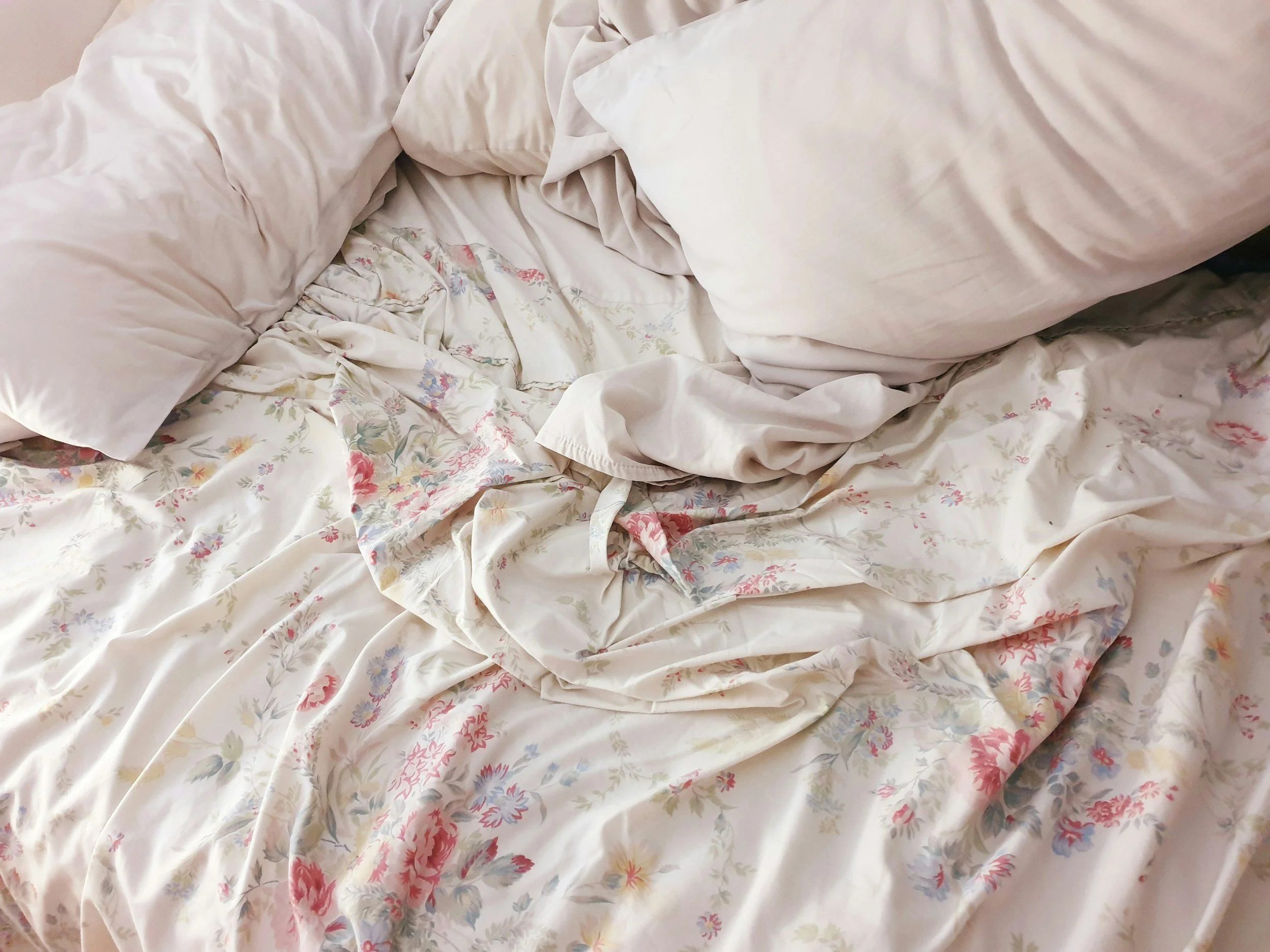 Unmade bed