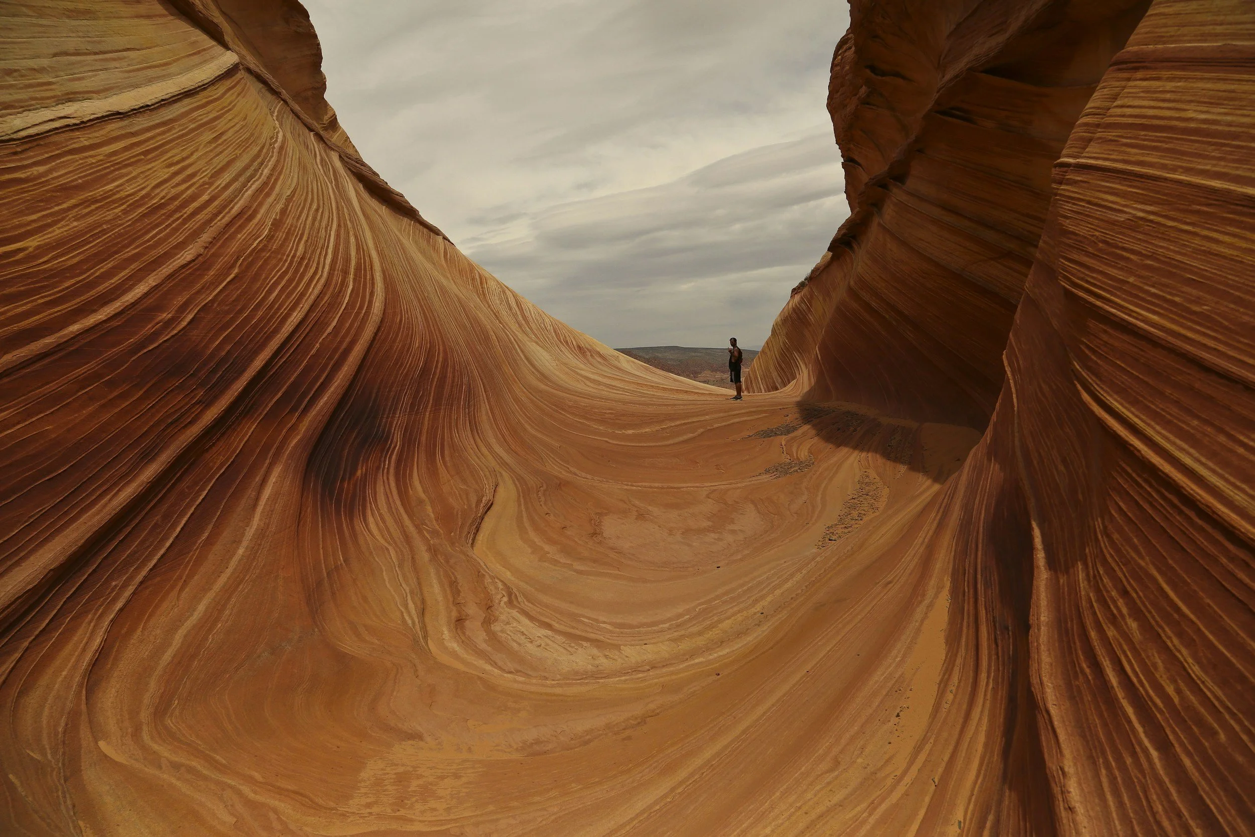 Person at the Wave in Arizona