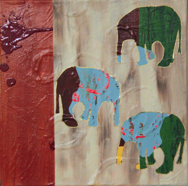 Three Happy Elephants