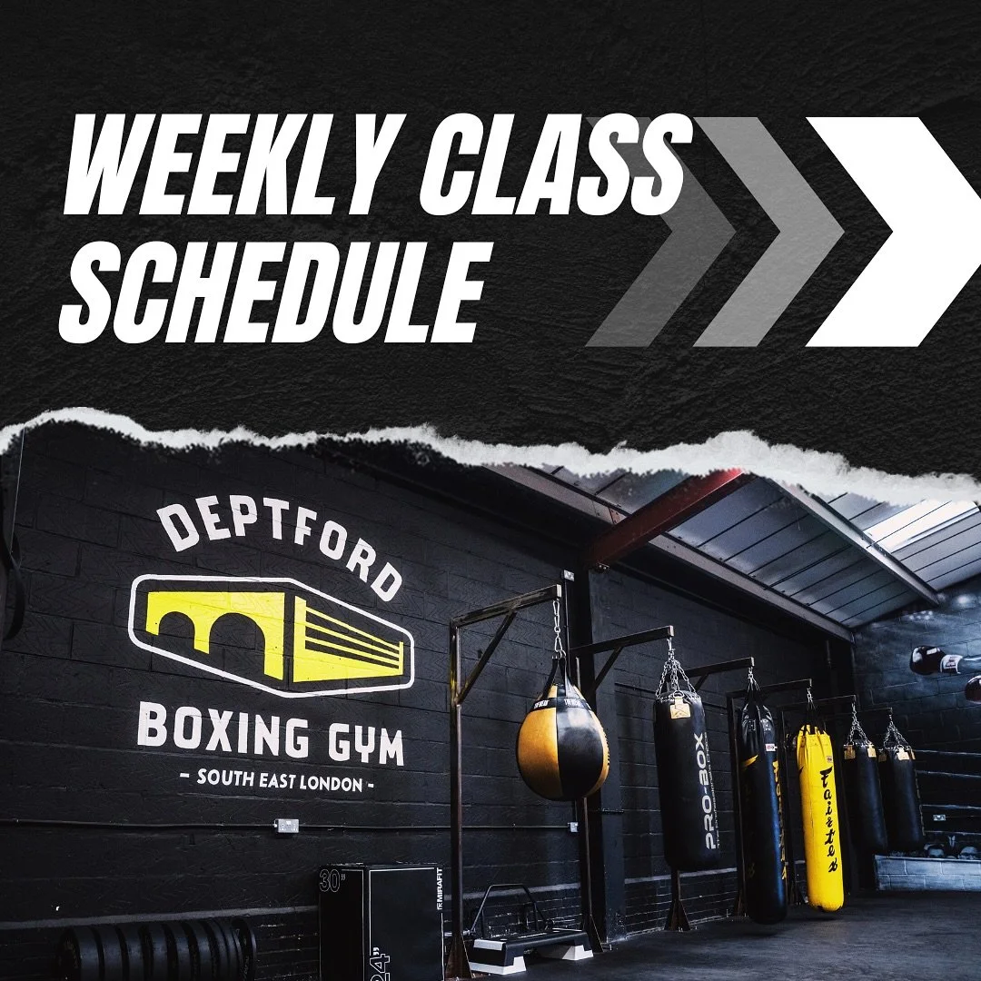 Updated class schedule! We have classes on 7 days a week - Boxing, Muay Thai and S&C 🥊
Find what works for you and join the fun! 
#boxinggym #muaythaigym #deptford #se8