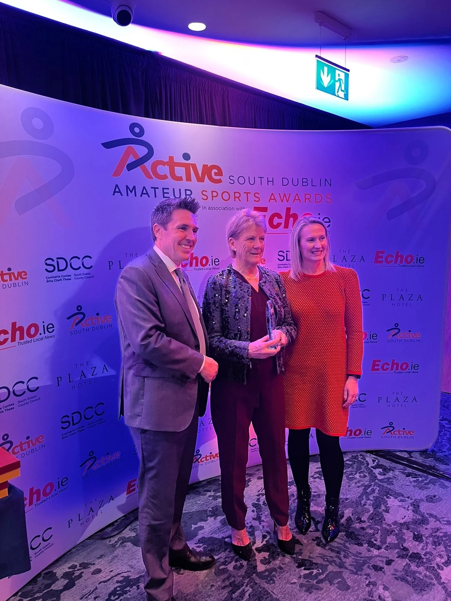 Well done to Eileen O&rsquo;Brien who attended the echo awards last night at the plaza hotel. 
Eileen was awarded her sports person for February last year. 
Doing the club proud as always.