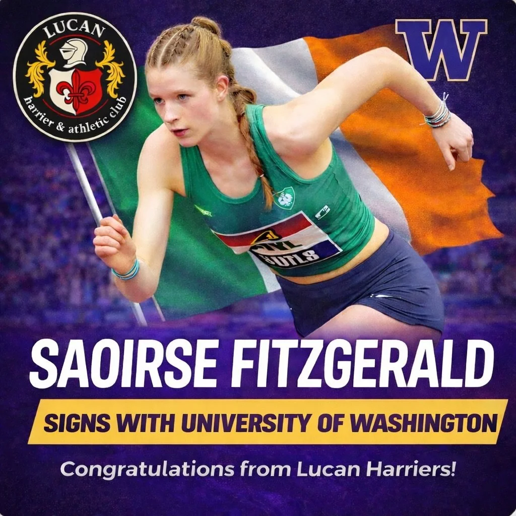 Great news just in, Saoirse Fitzgerald has signed with the @uwtrack Saoirse will head to Seattle in September to start her track scholarship with one of the premier middle distance colleges in the NCAA. The very best of luck from all of us at Lucan H