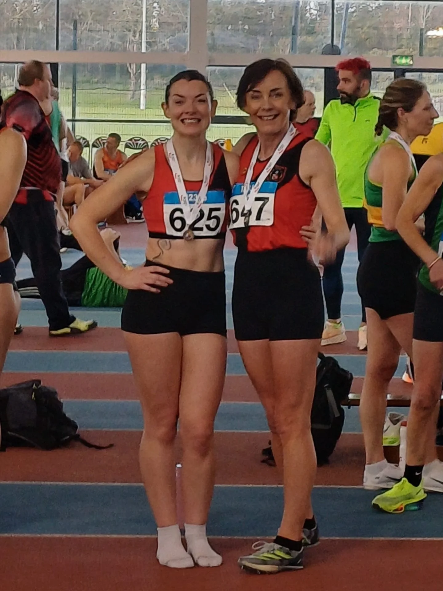 Indoor National Athlone -
Report from Carol Kearney. 
A great day was had today at the Indoors. 
Gavin Nolan finished 1st in the long jump. 
Next up Breda was 3rd in the 1500m. 
We had 3 women represented in the 200m, Sorcha Dineen just missed the po