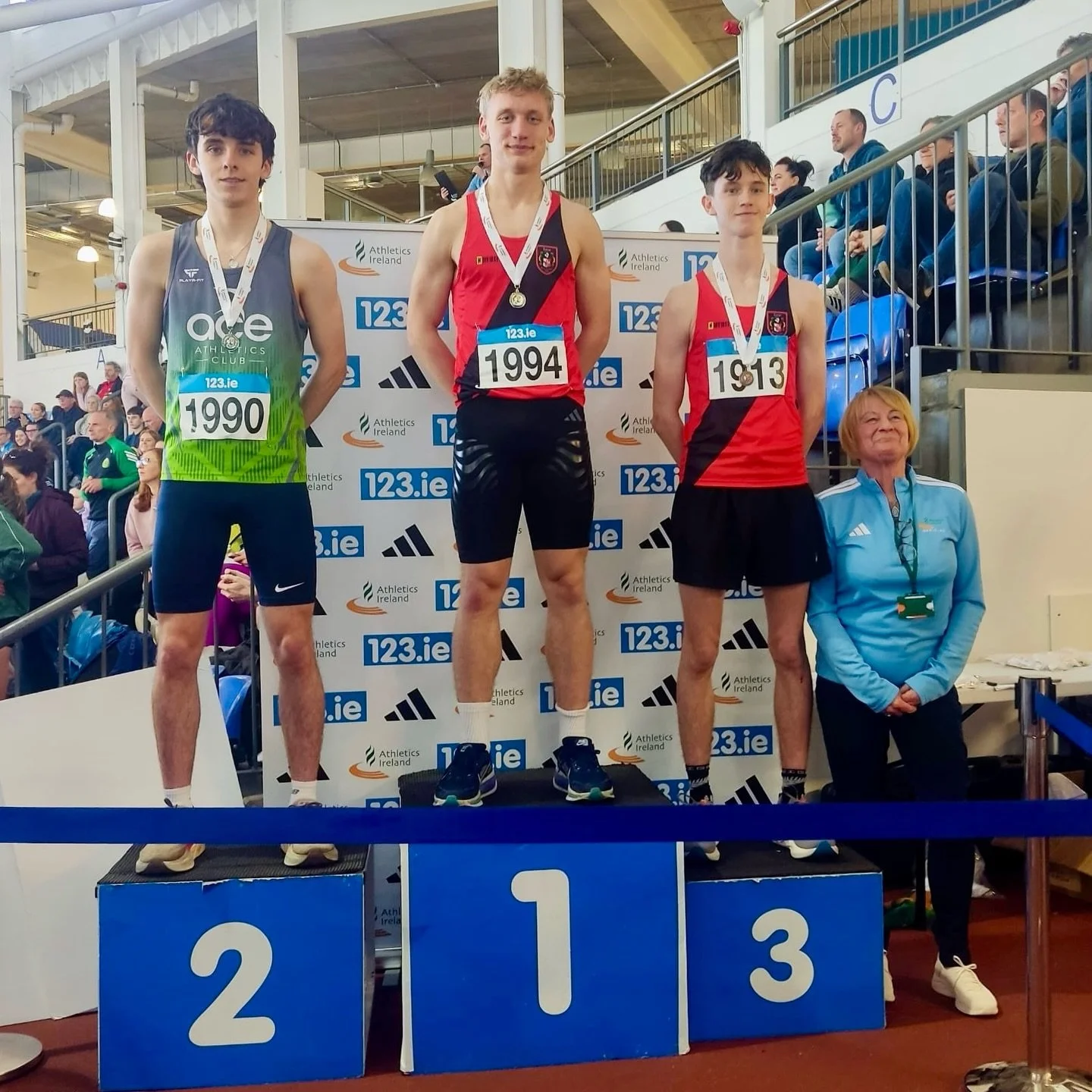 Huge congrats to Jacob &amp; Ferdia. 
1st &amp; 3rd in the U19 boys 800m at the national indoor championships. 
@dublin_athletics_insta