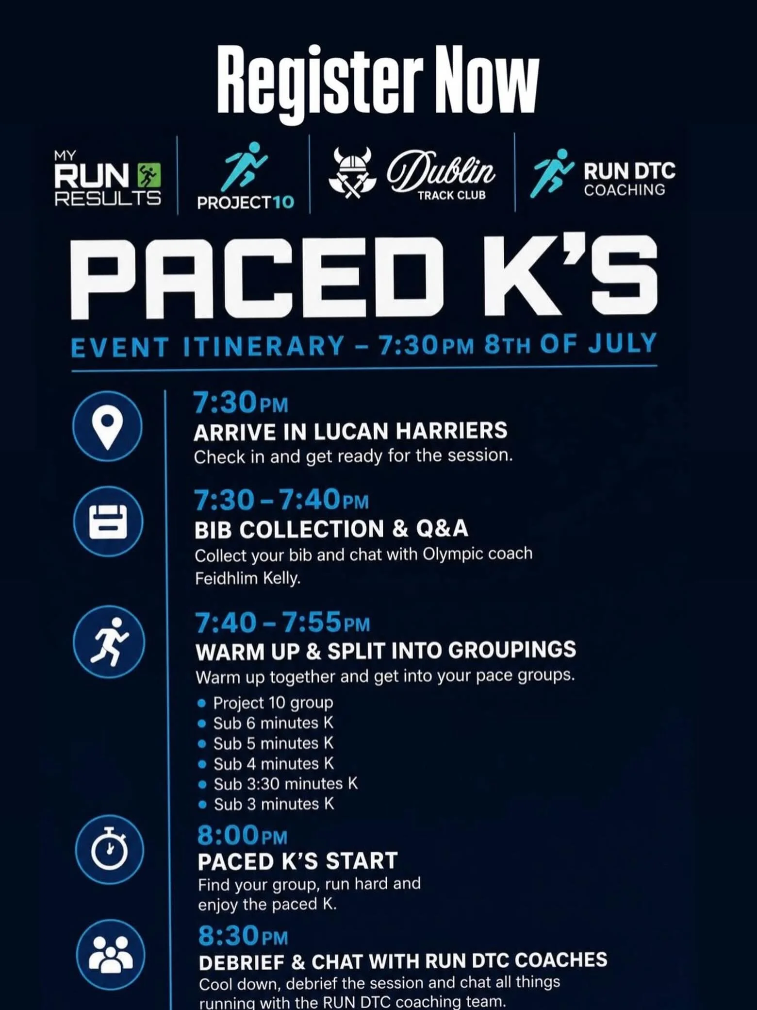 Some in for for tomorrow nights paced KM at the track.  @myrunresults @dublintrackclub