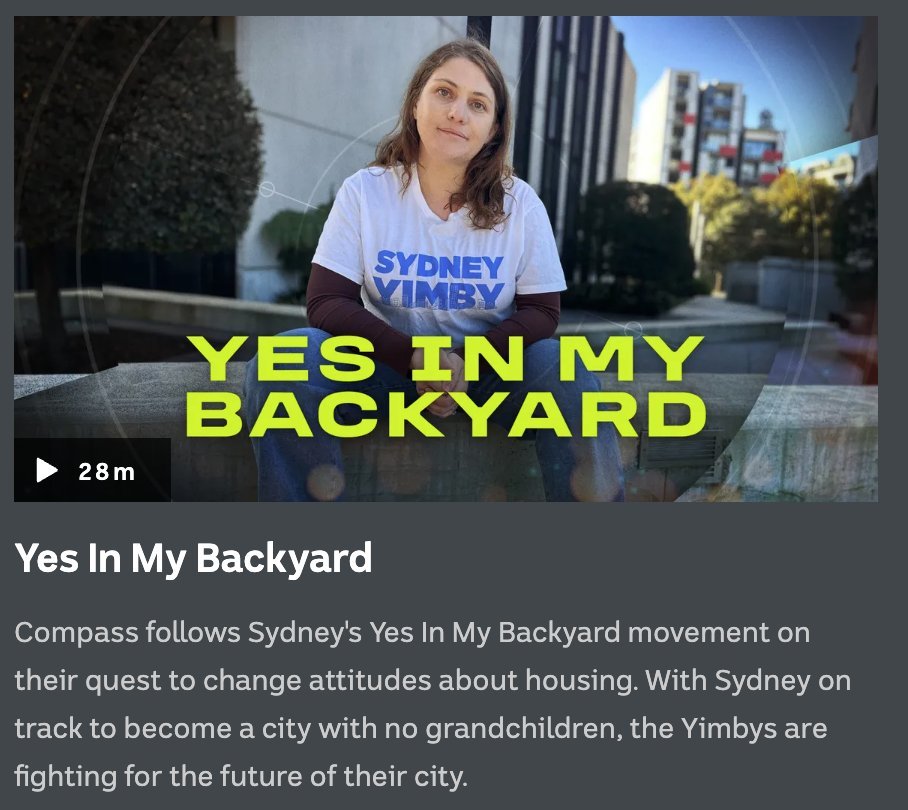 Compass profiles Sydney YIMBY