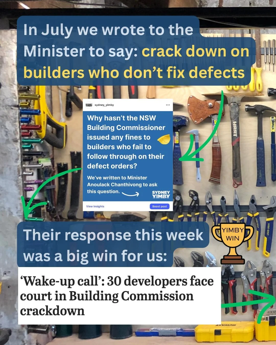 YIMBY W as the building commissioner gets serious about pursuing defects.