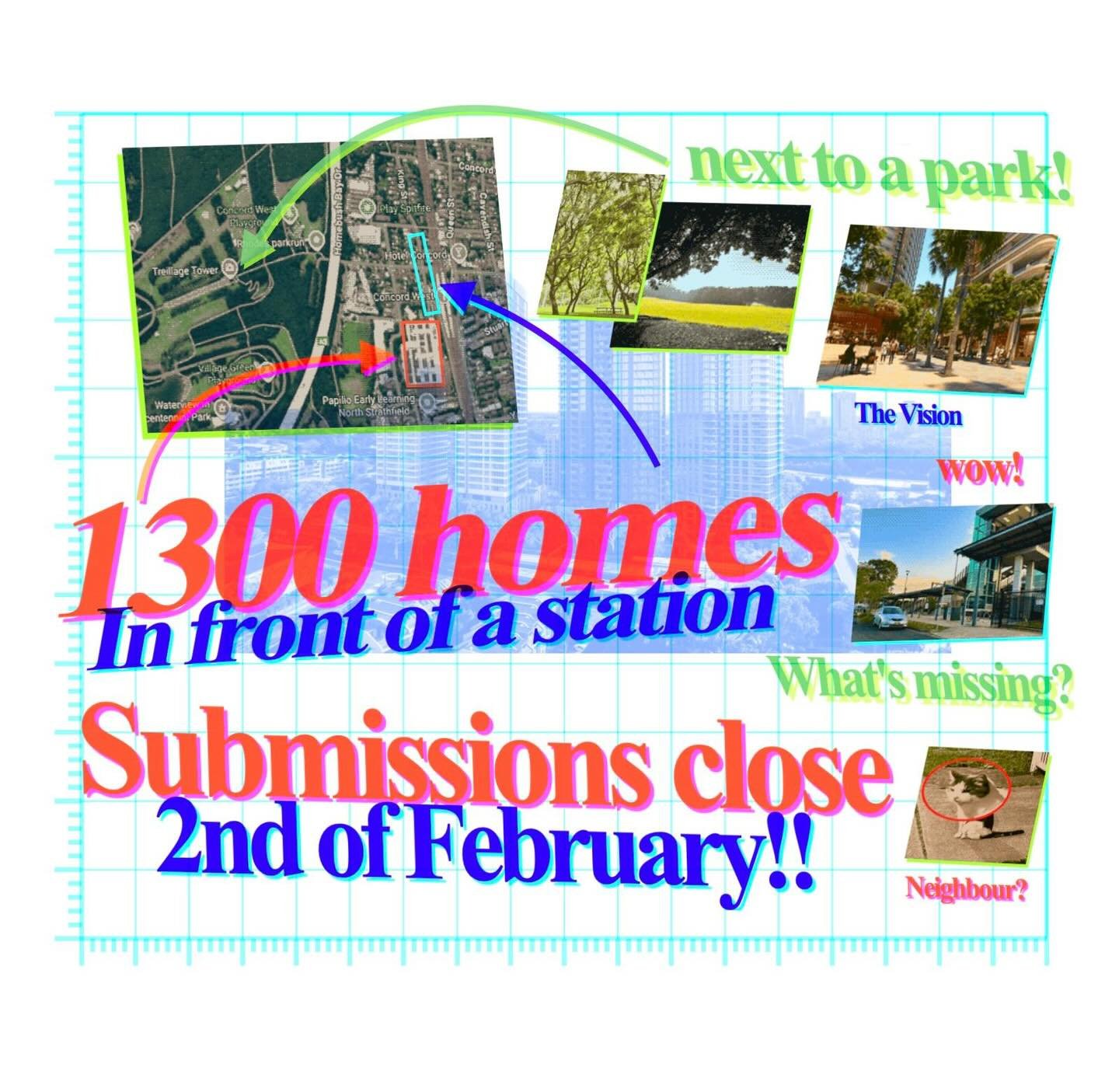LINK IN BIO to support 1300 homes next to extremely underused Concord West station. We need to leverage our public transport infrastructure to improve affordability without creating more traffic.

Closes Monday!