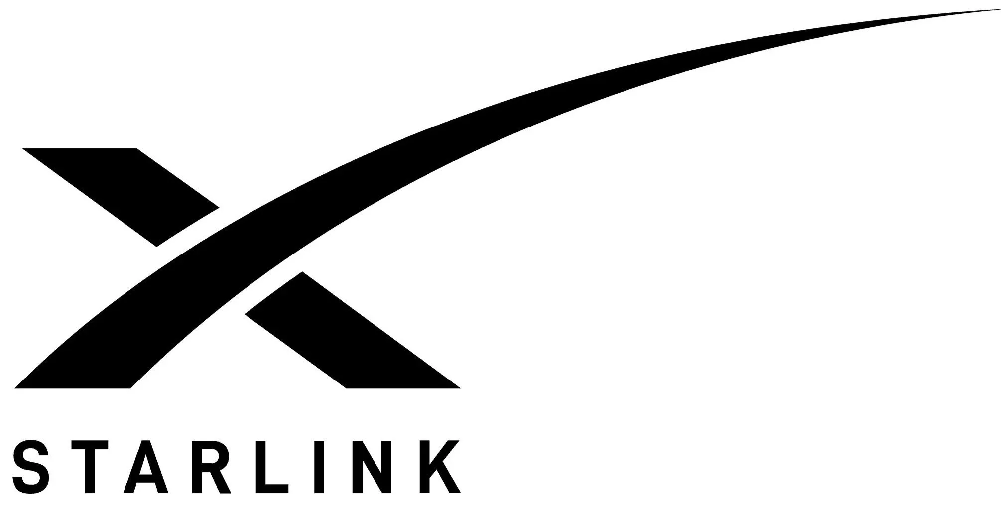 Starlink logo featuring a stylized satellite with curved lines and the text 'Starlink' underneath.