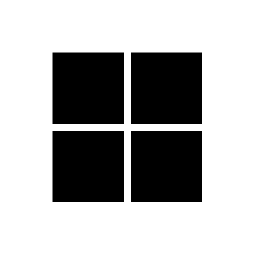 Four black squares arranged in a 2x2 grid on a white background.