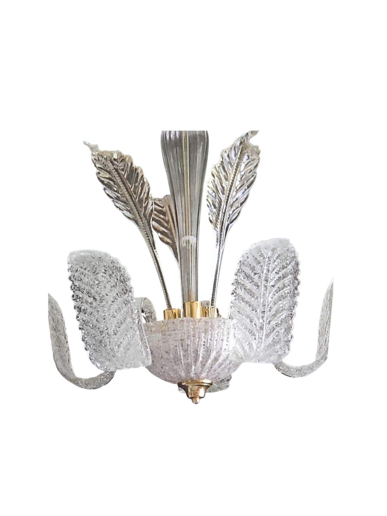 Classic Murano Barovier & Toso Leaf Chandelier