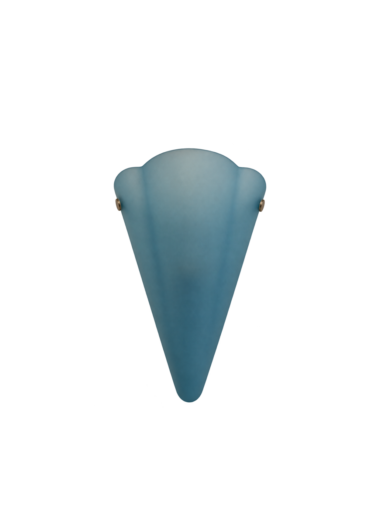 Art Deco Frosted Glass Sconce in Blue