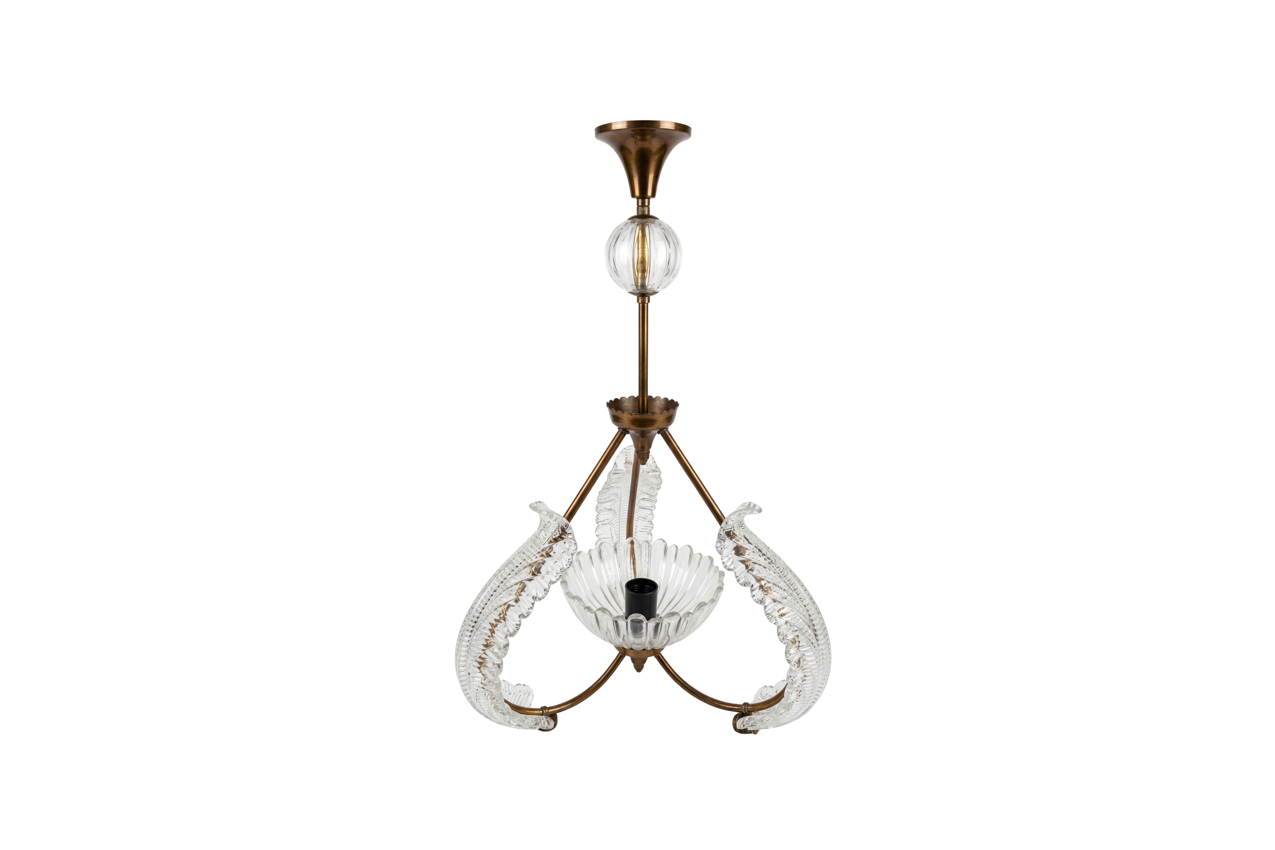 Vintage Barovier & Toso Leaf Pendant