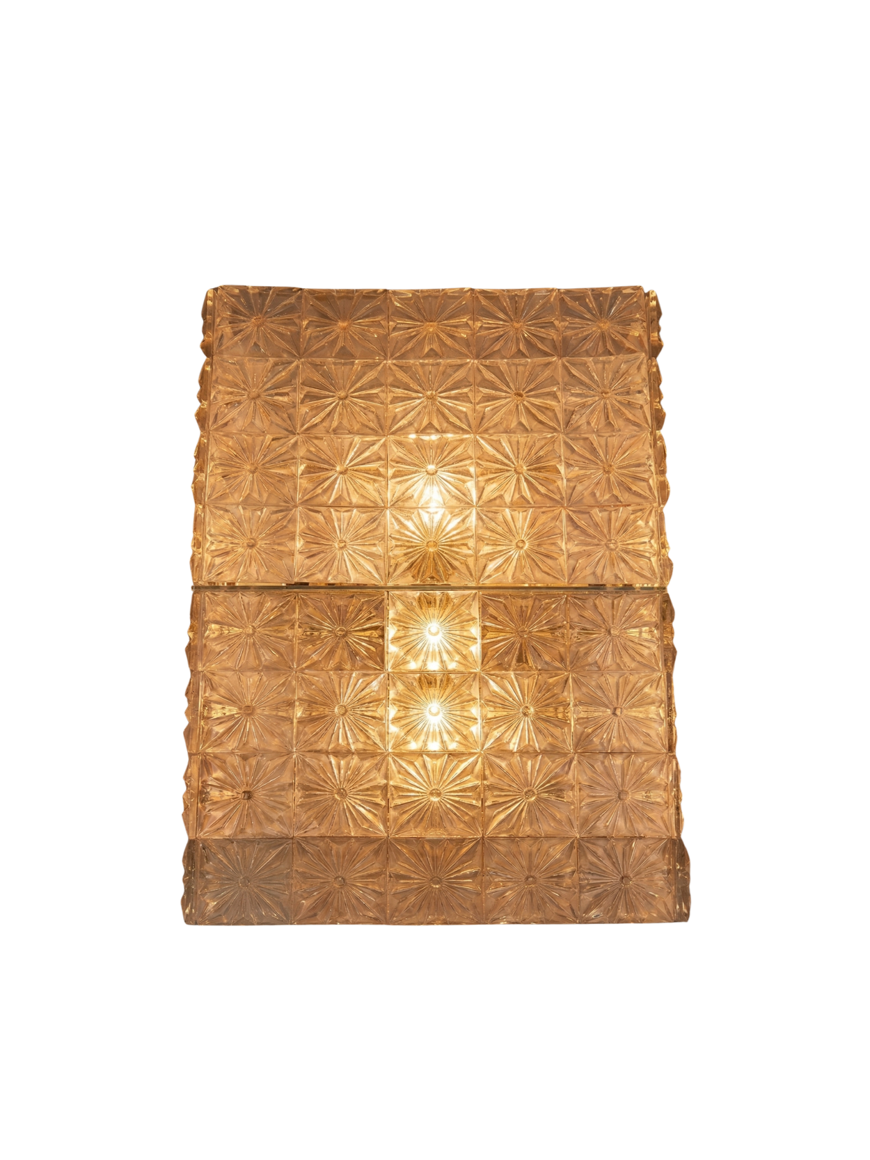 Textured Geometric Crystal Wall Sconce