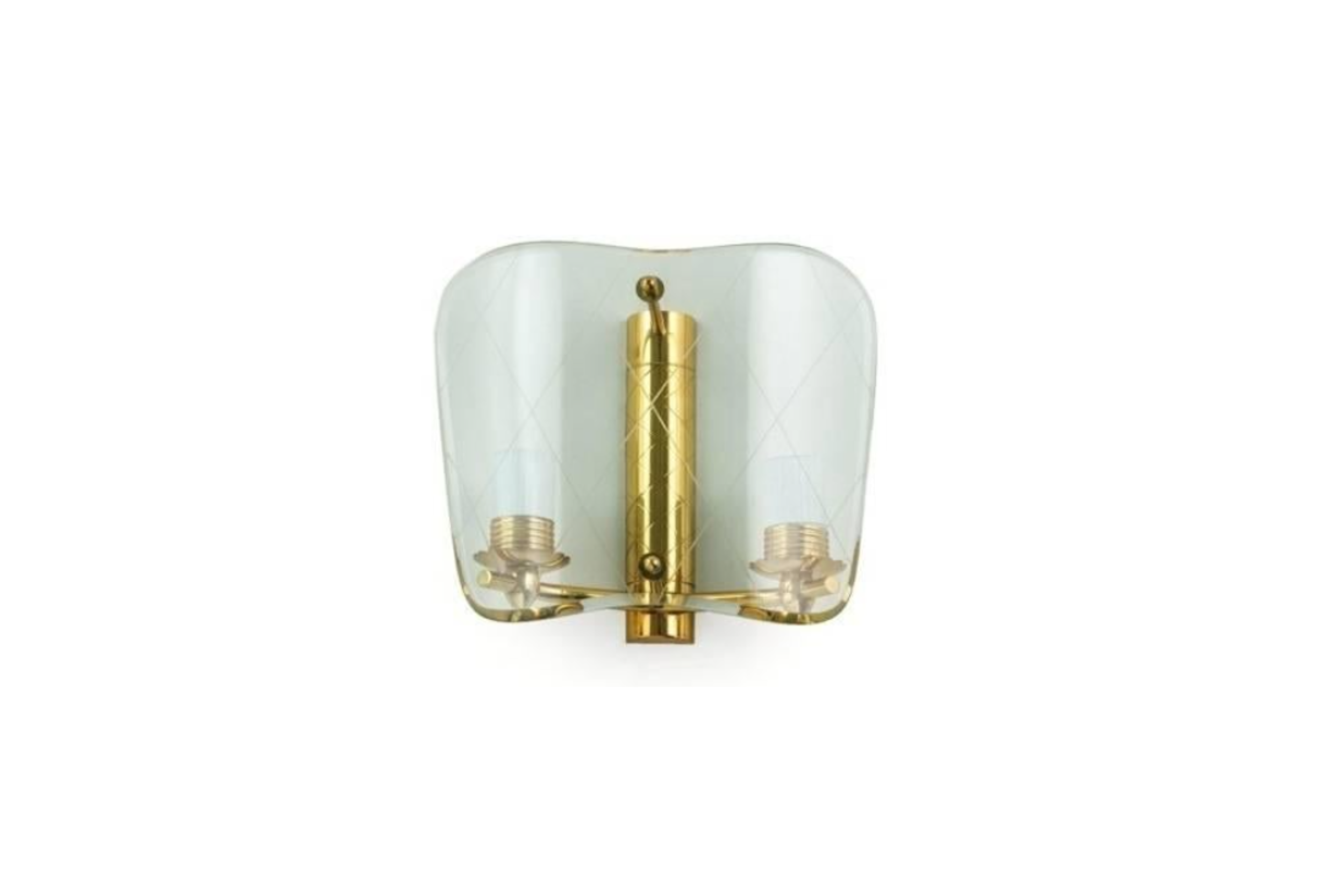 Fontana Arte Glass & Brass Wall Light