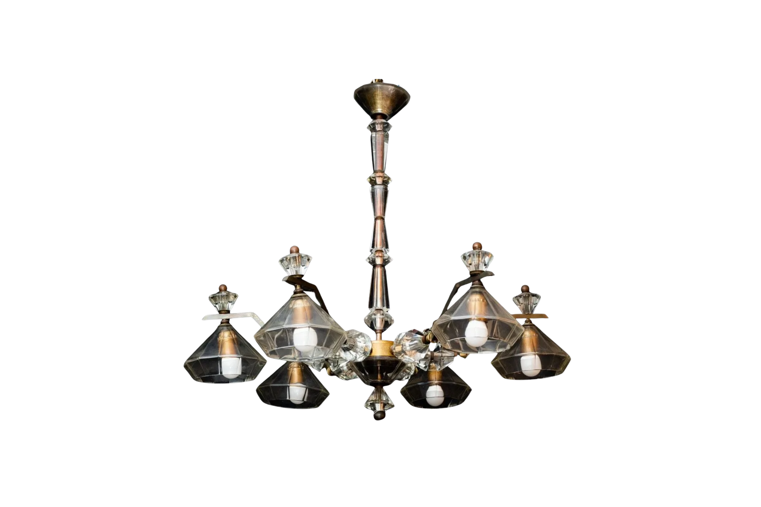 Mid-Century Modern Geometric Chandelier