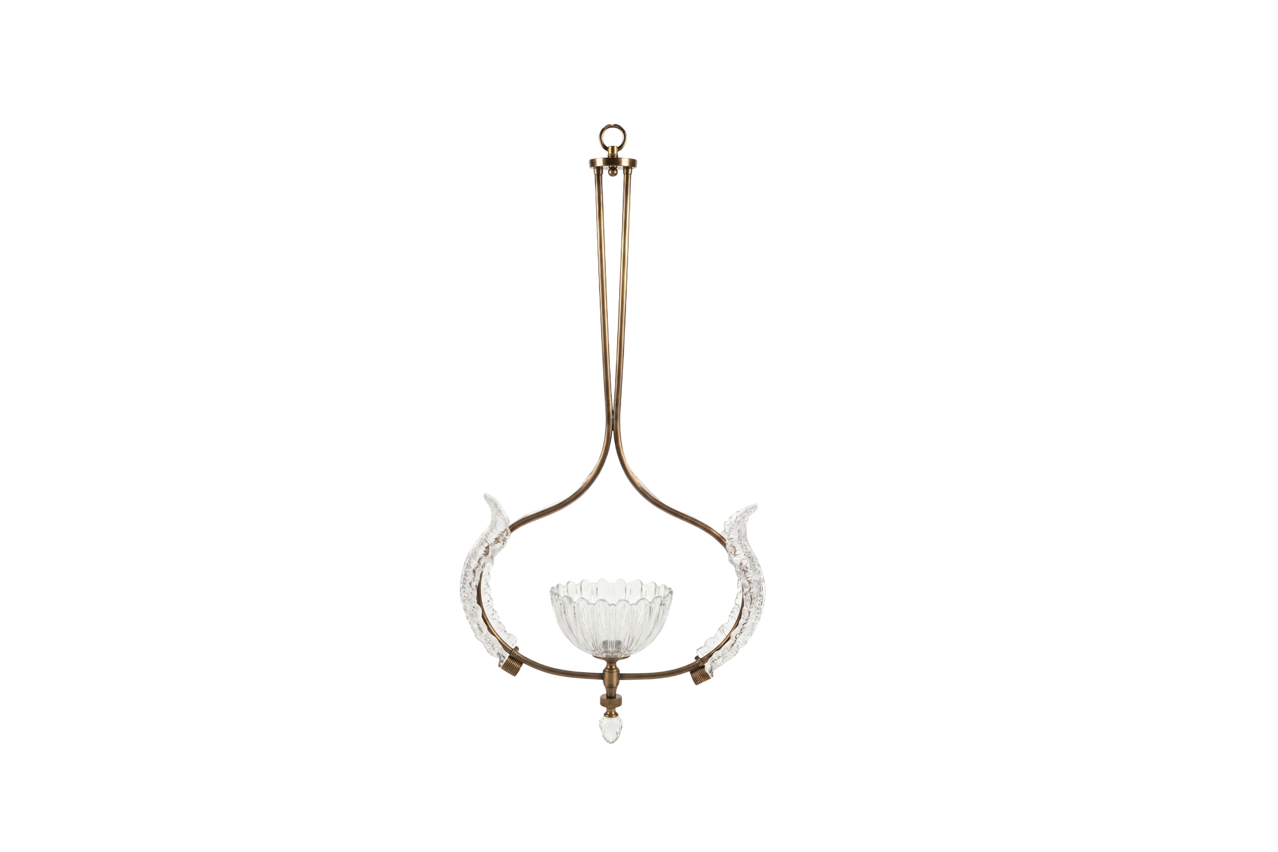1940's Barovier & Toso Scalloped Pendant