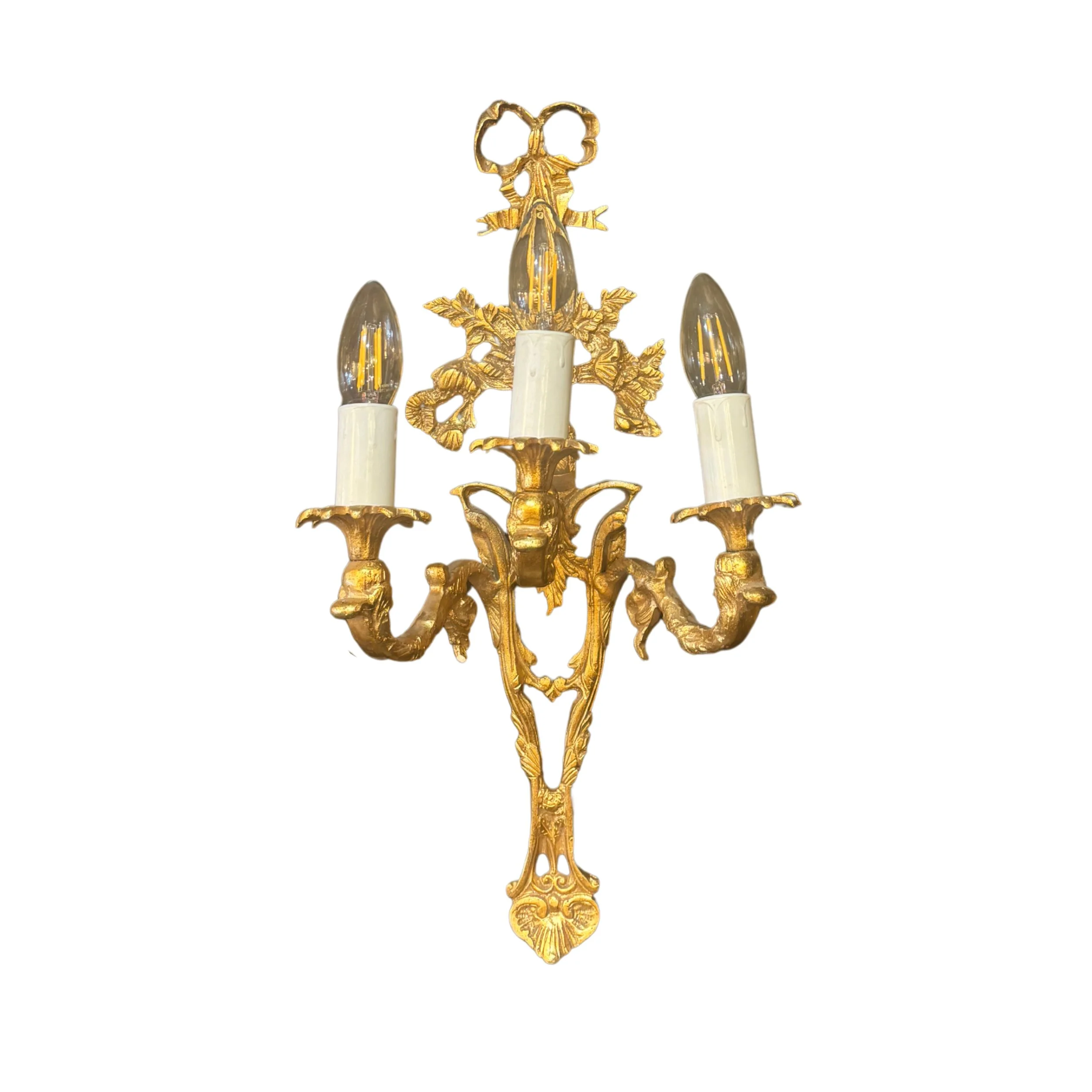Rococo Style Gilt Bronze Wall Sconce