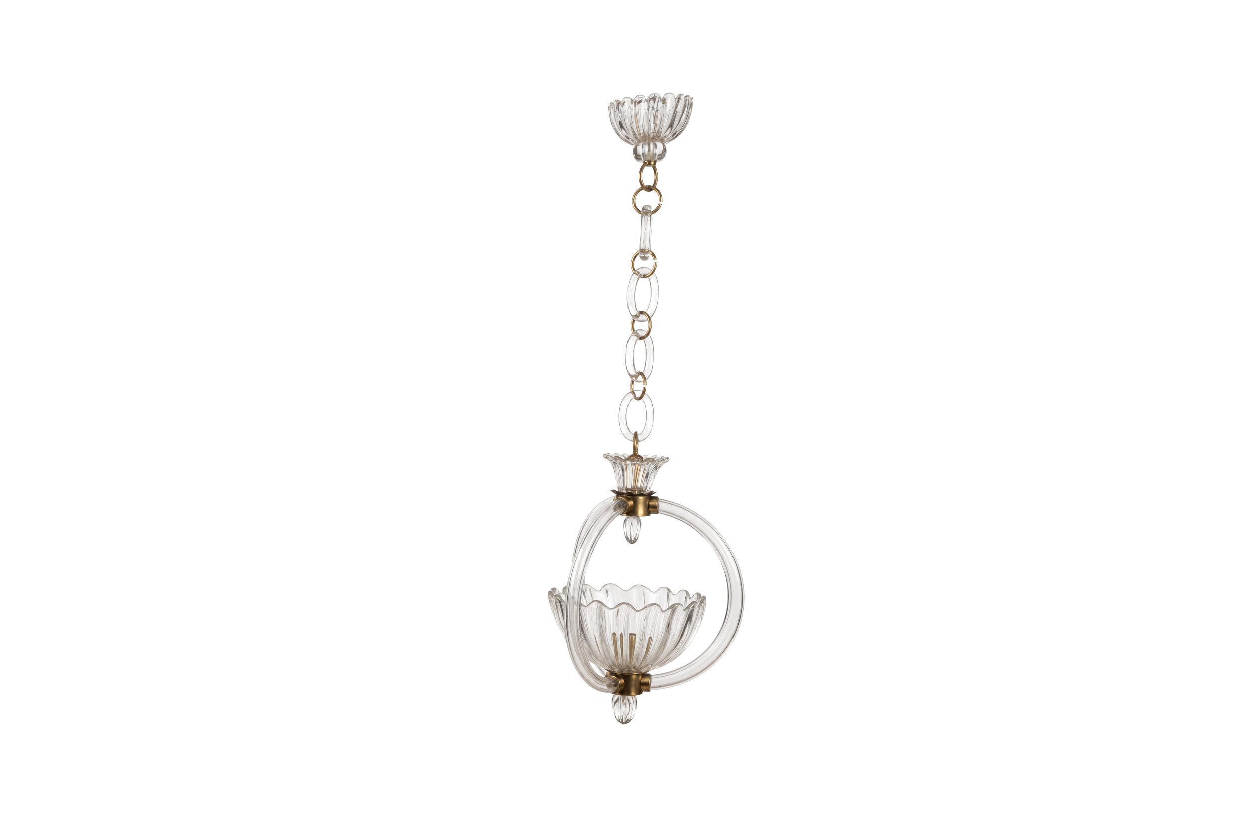 Murano Barovier & Toso Glass Chain Pendant