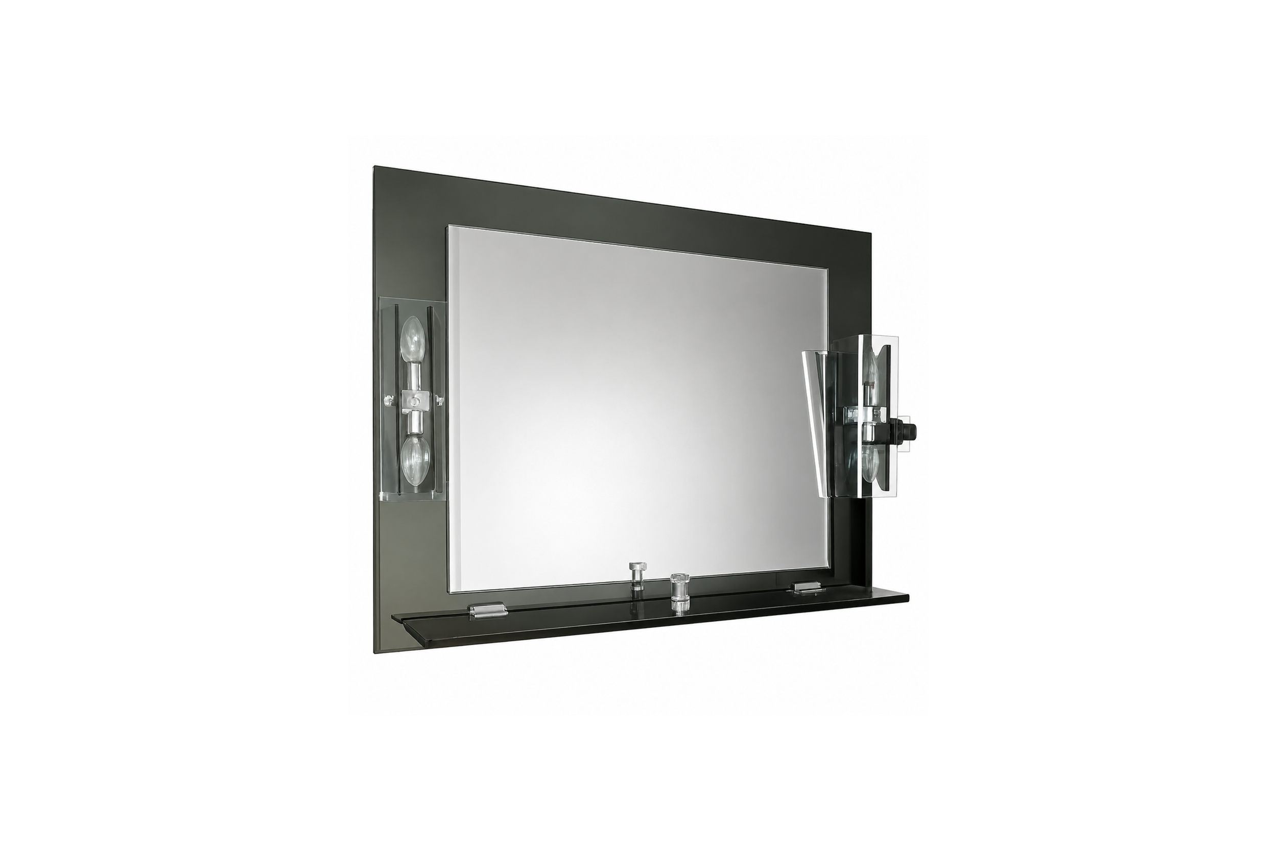 Retro Green Glass Mirror